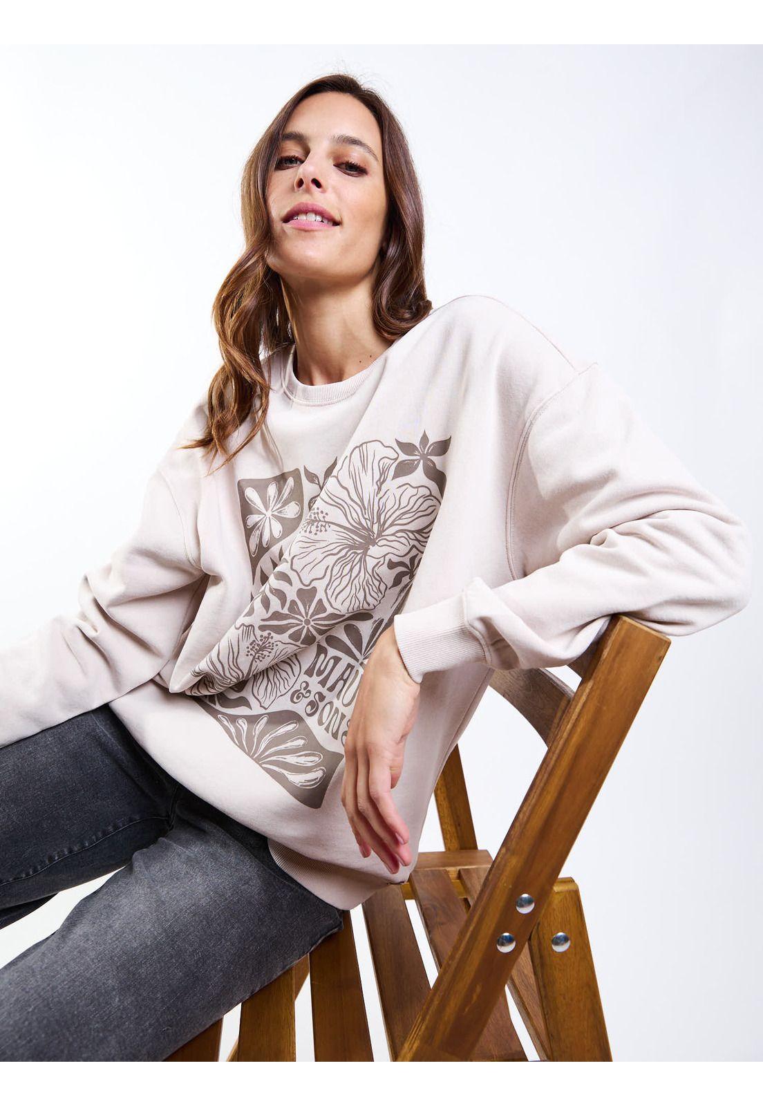 Poleron CR Phuket Beige Mujer Maui And Sons-8