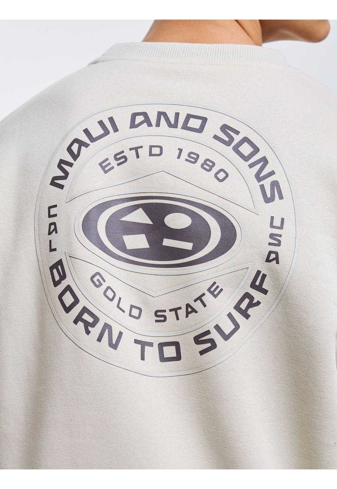 Poleron CR Crew Born Beige Infantil Maui And Sons-3