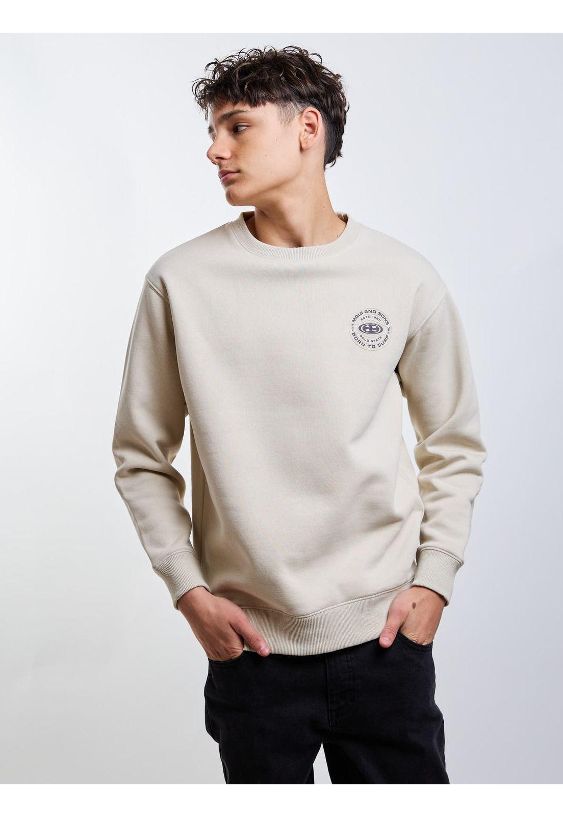 Poleron CR Crew Born Beige Infantil Maui And Sons-4