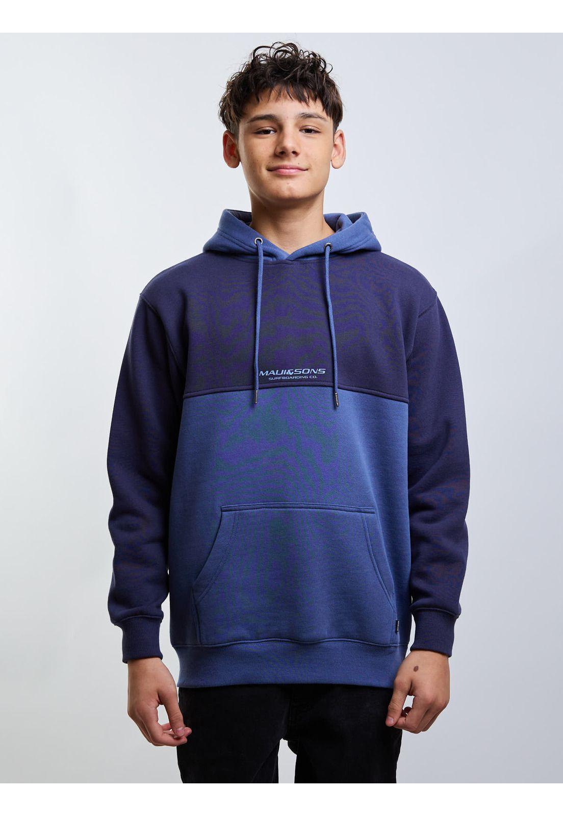 Poleron Canguro Stride Azul Infantil Maui And Sons-0