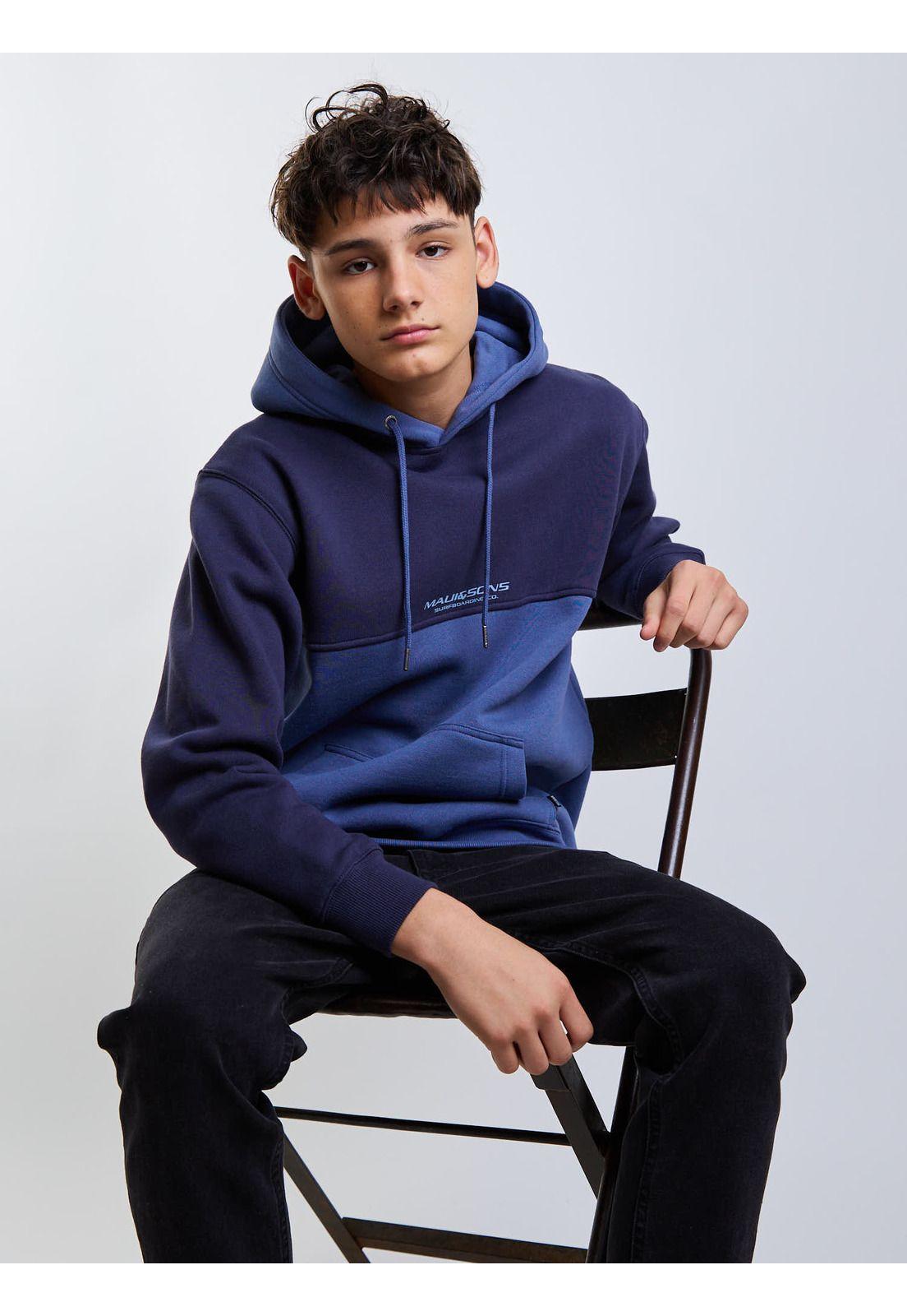 Poleron Canguro Stride Azul Infantil Maui And Sons-6