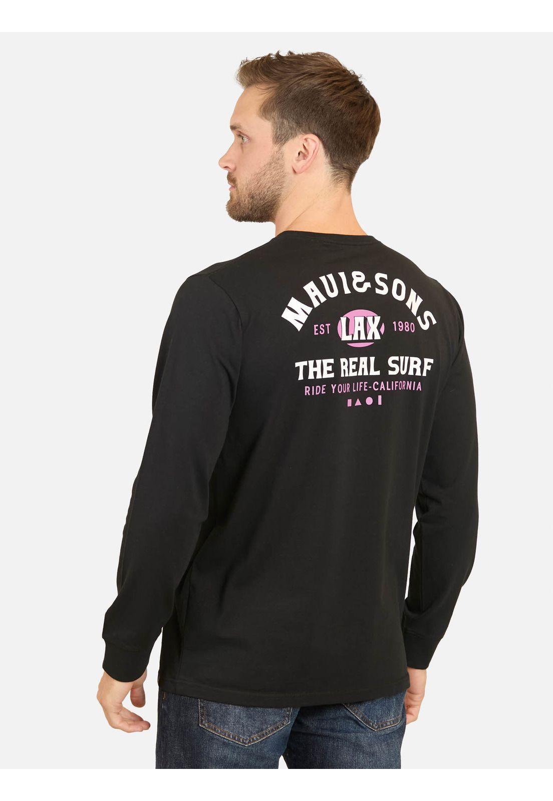 Polera Extradic Negro Hombre Maui And Sons-1