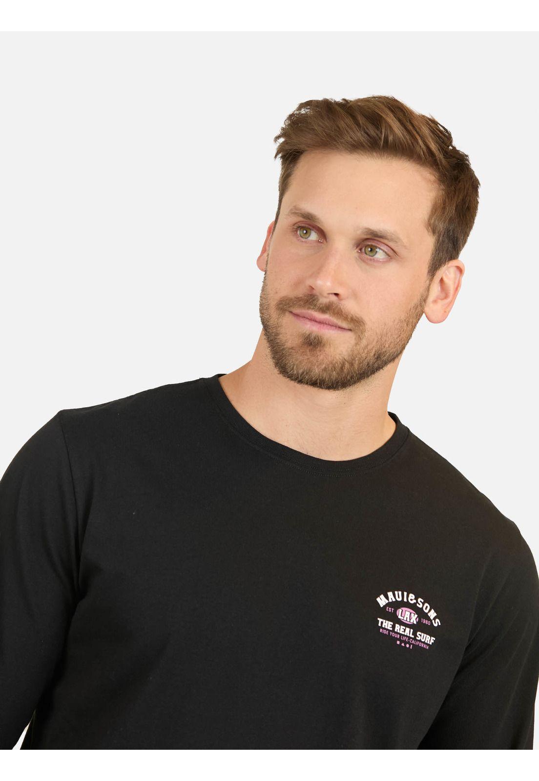Polera Extradic Negro Hombre Maui And Sons-2