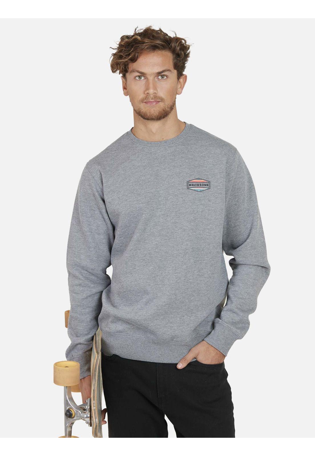 Poleron FLAG MAUI Hombre Gris Maui and Sons-0