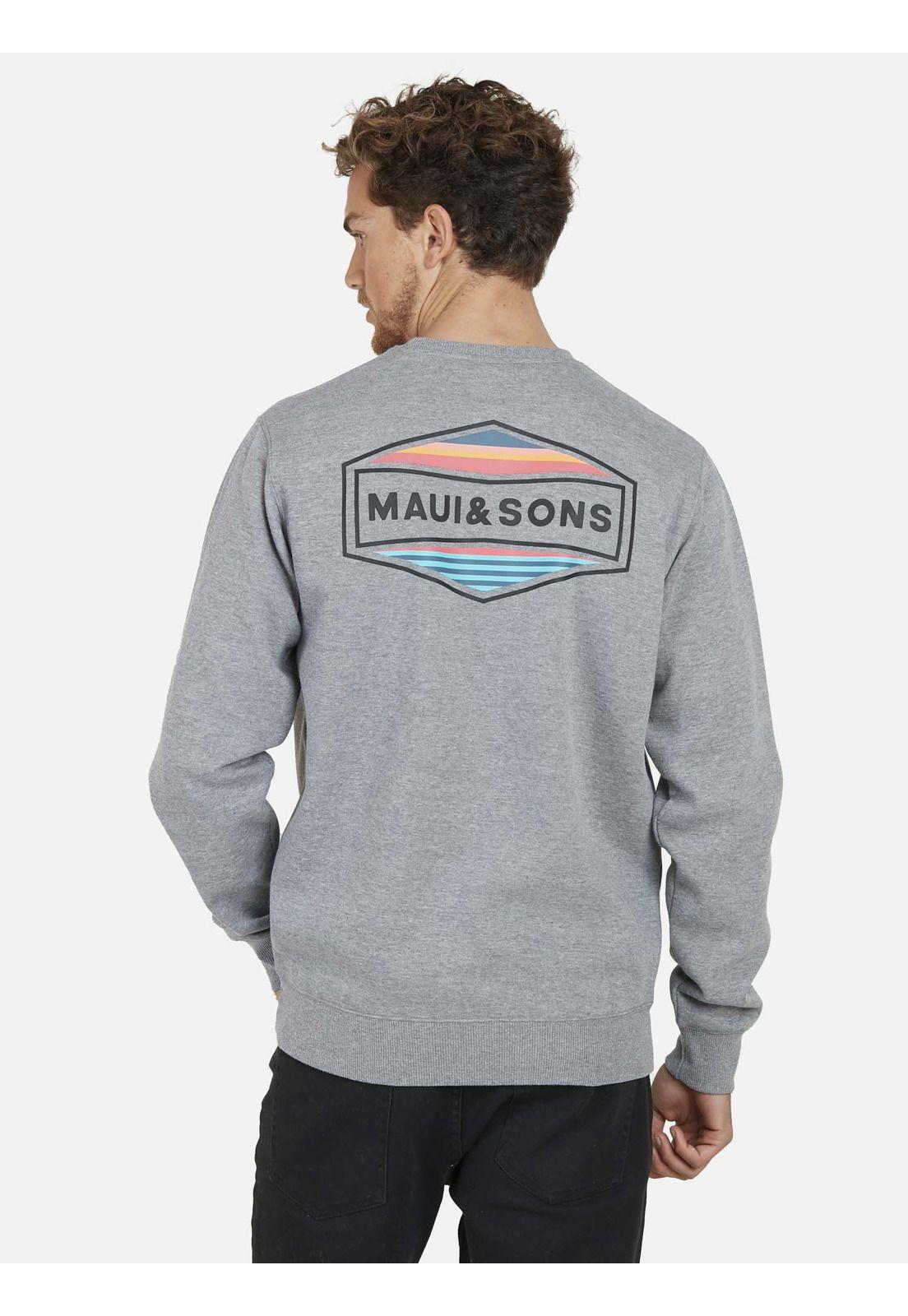 Poleron FLAG MAUI Hombre Gris Maui and Sons-1