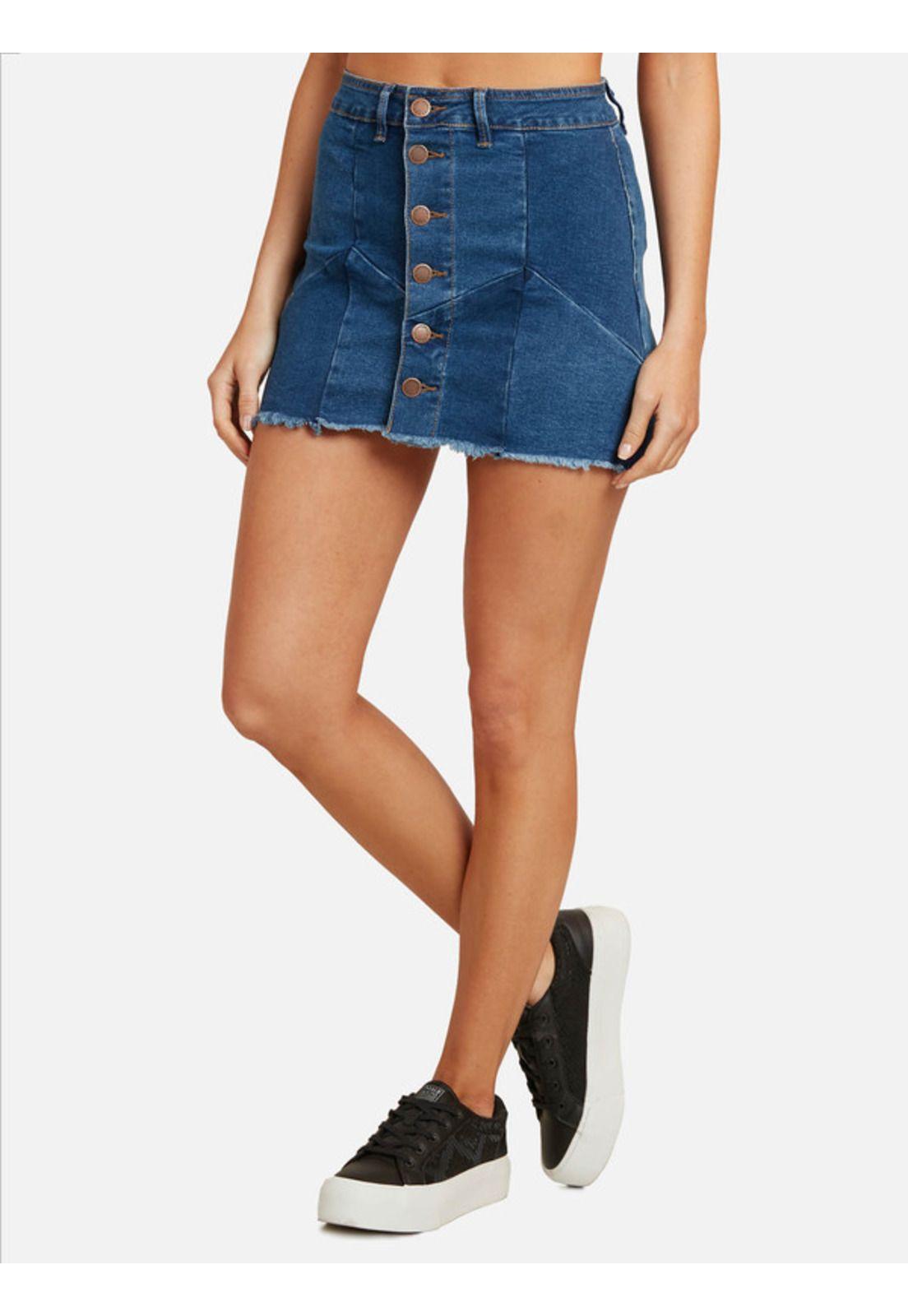 Falda Bijou Blue Skirt Mujer Azul Maui And Sons-0