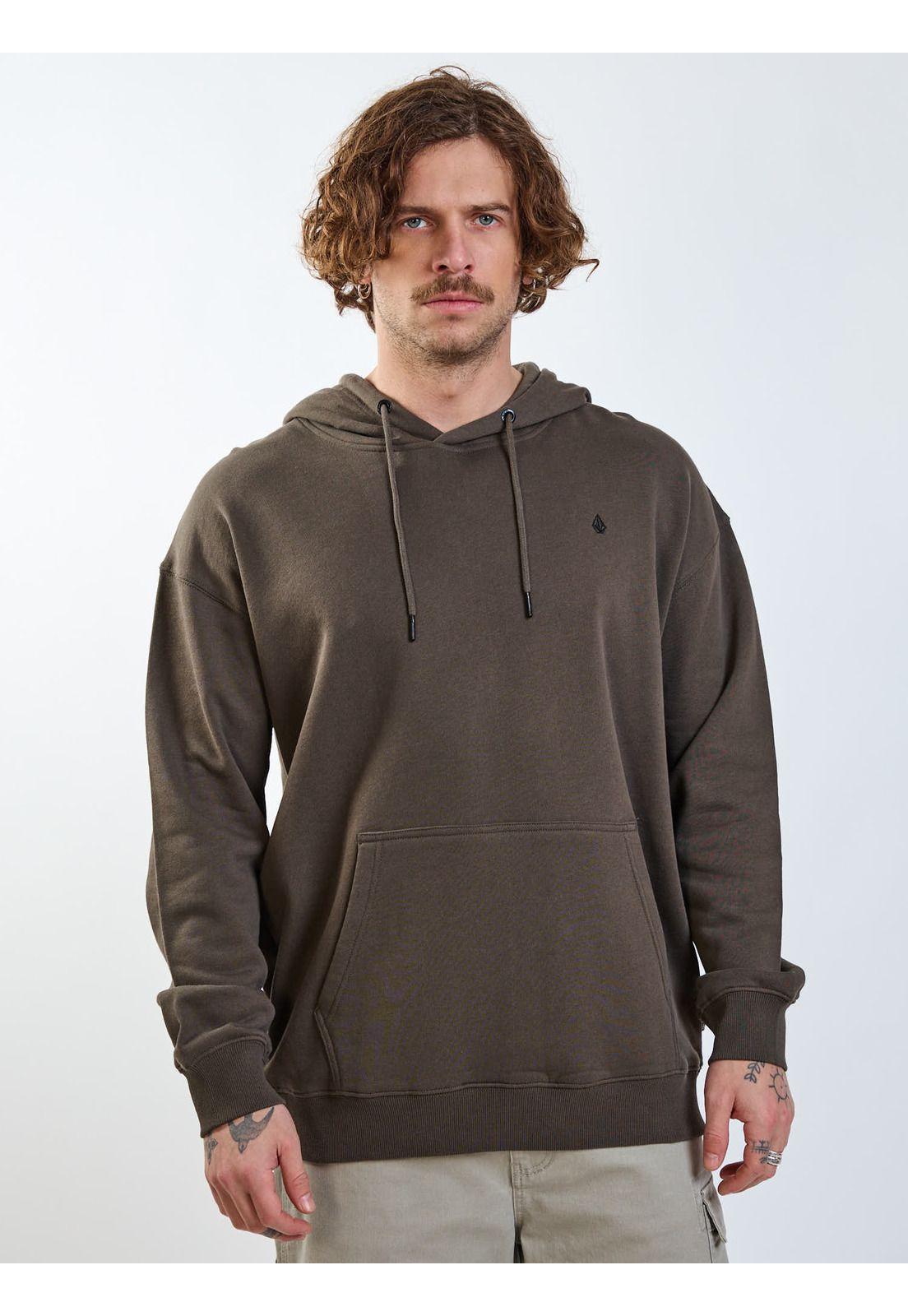 Poleron Canguro Pulse Negro Hombre Volcom-0