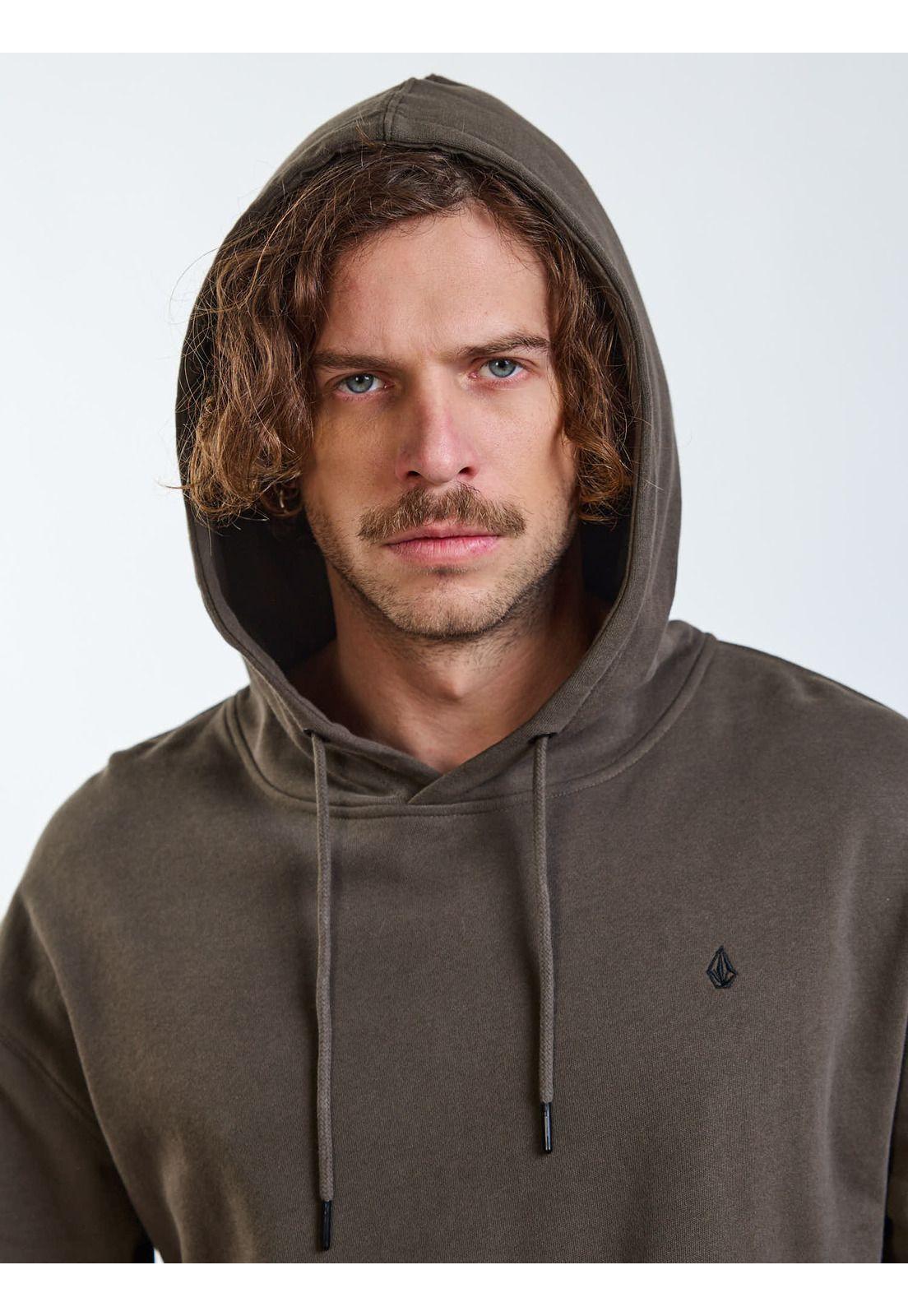 Poleron Canguro Pulse Negro Hombre Volcom-3