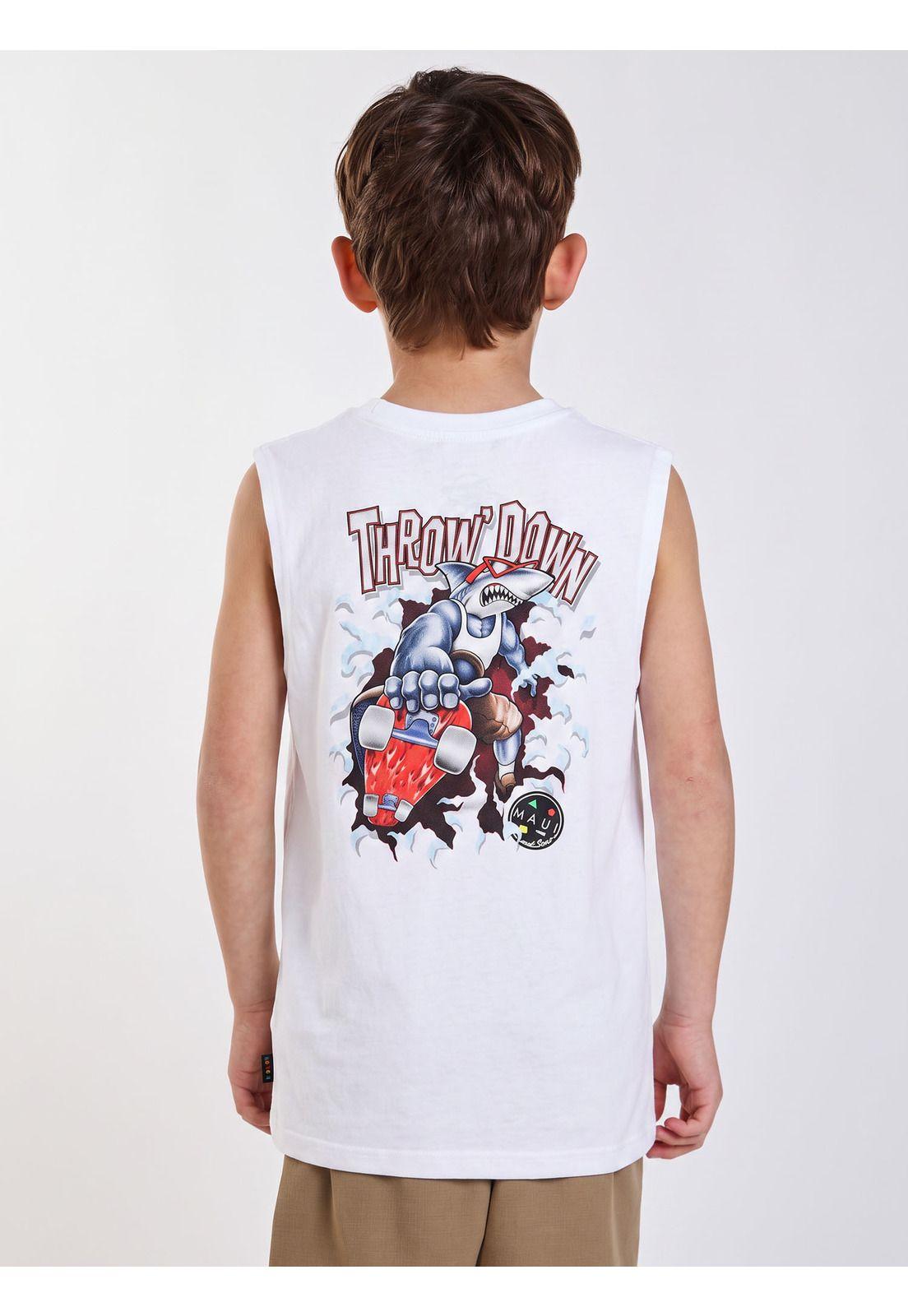 Polera SM Skater Blanco Infantil Maui and Sons-2