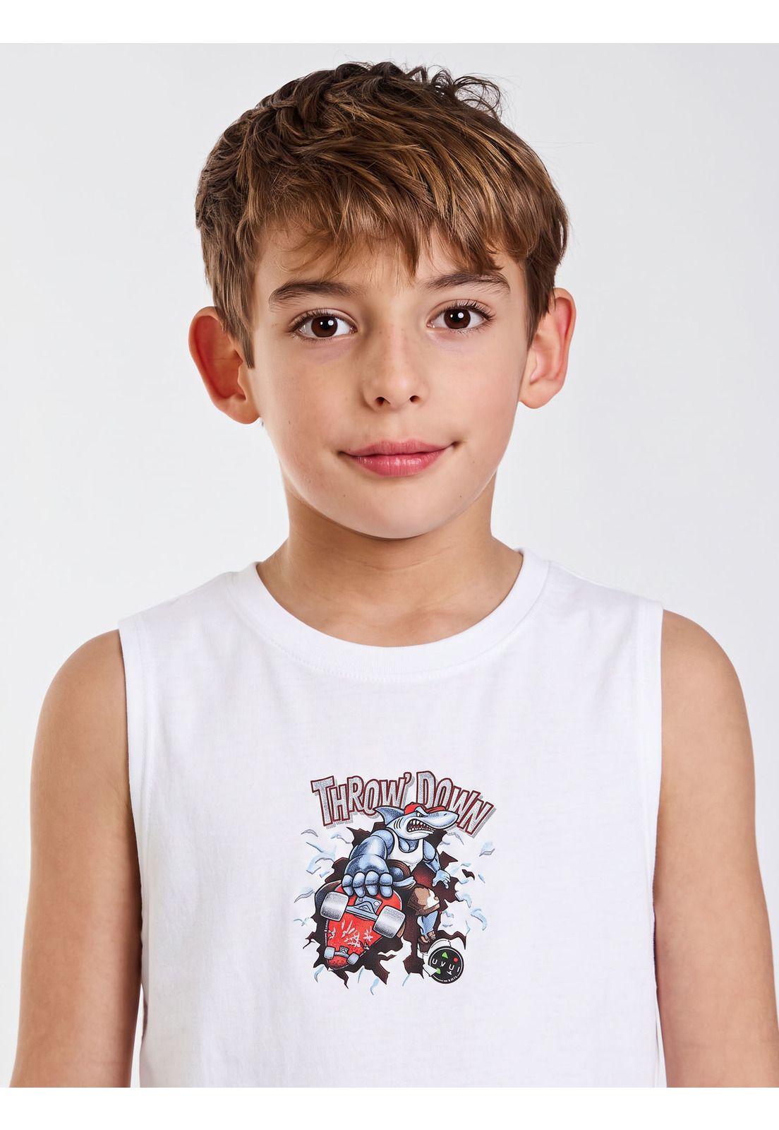Polera SM Skater Blanco Infantil Maui and Sons-3