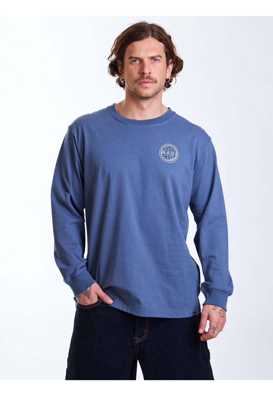 Polera ML Sandy Celeste Hombre Maui and Sons-6