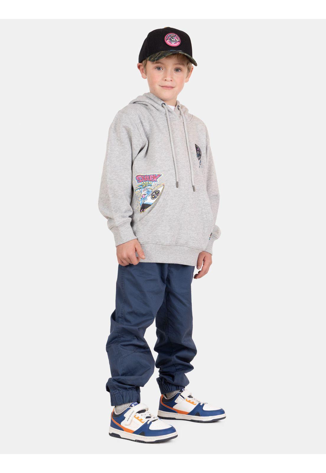 Poleron Canguro Zuma Gris Infantil Maui And Sons-3
