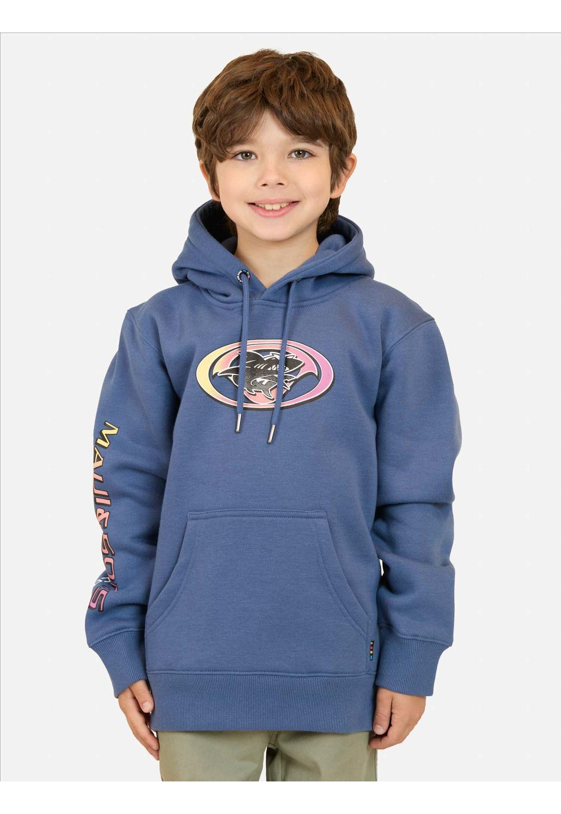Poleron Canguro Horizon Azul Infantil Maui And Sons-0