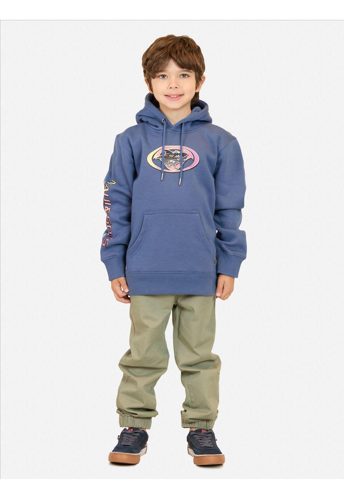 Poleron Canguro Horizon Azul Infantil Maui And Sons-3