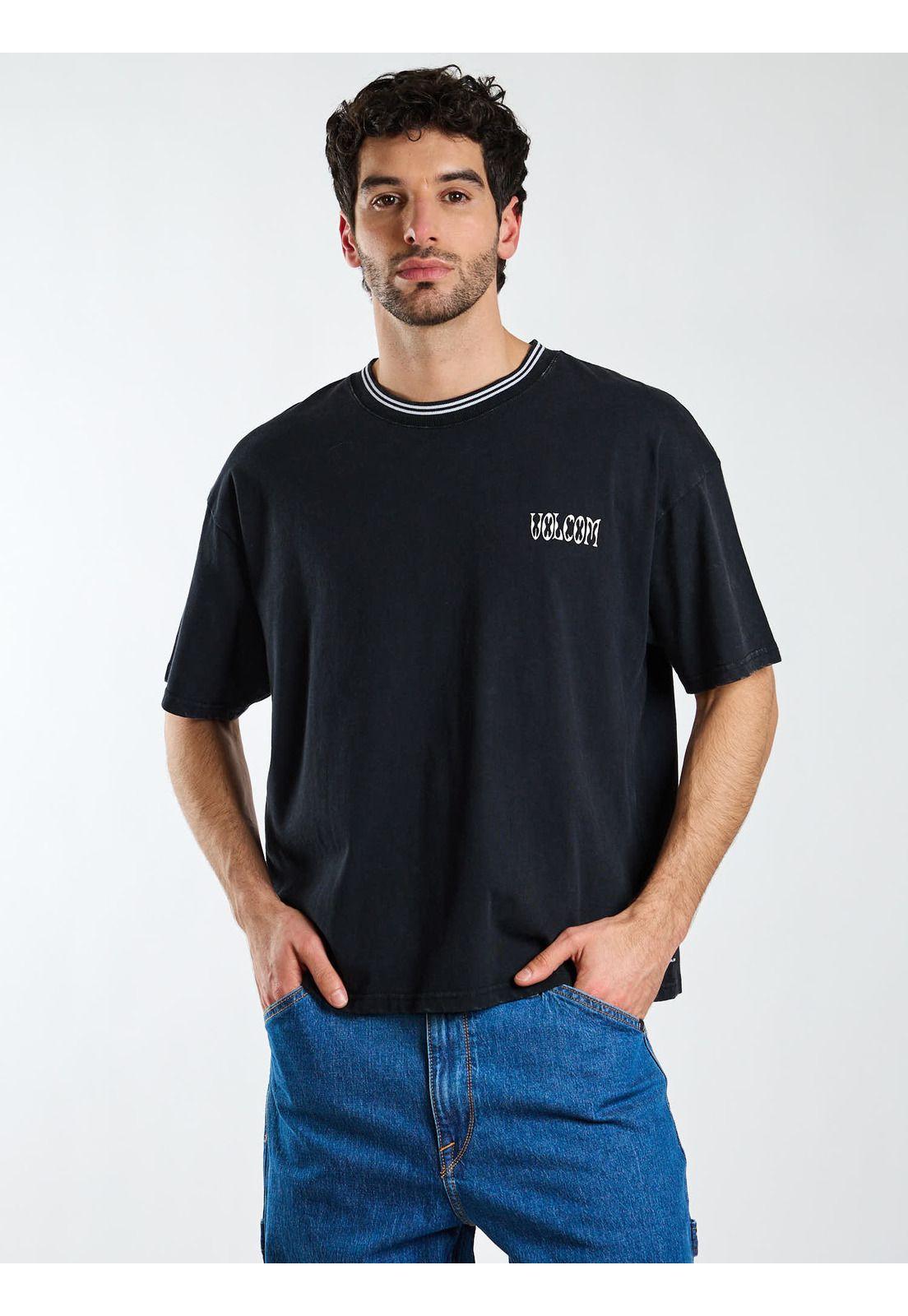 Polera Boxy Fenderbender Negro Hombre Volcom-5