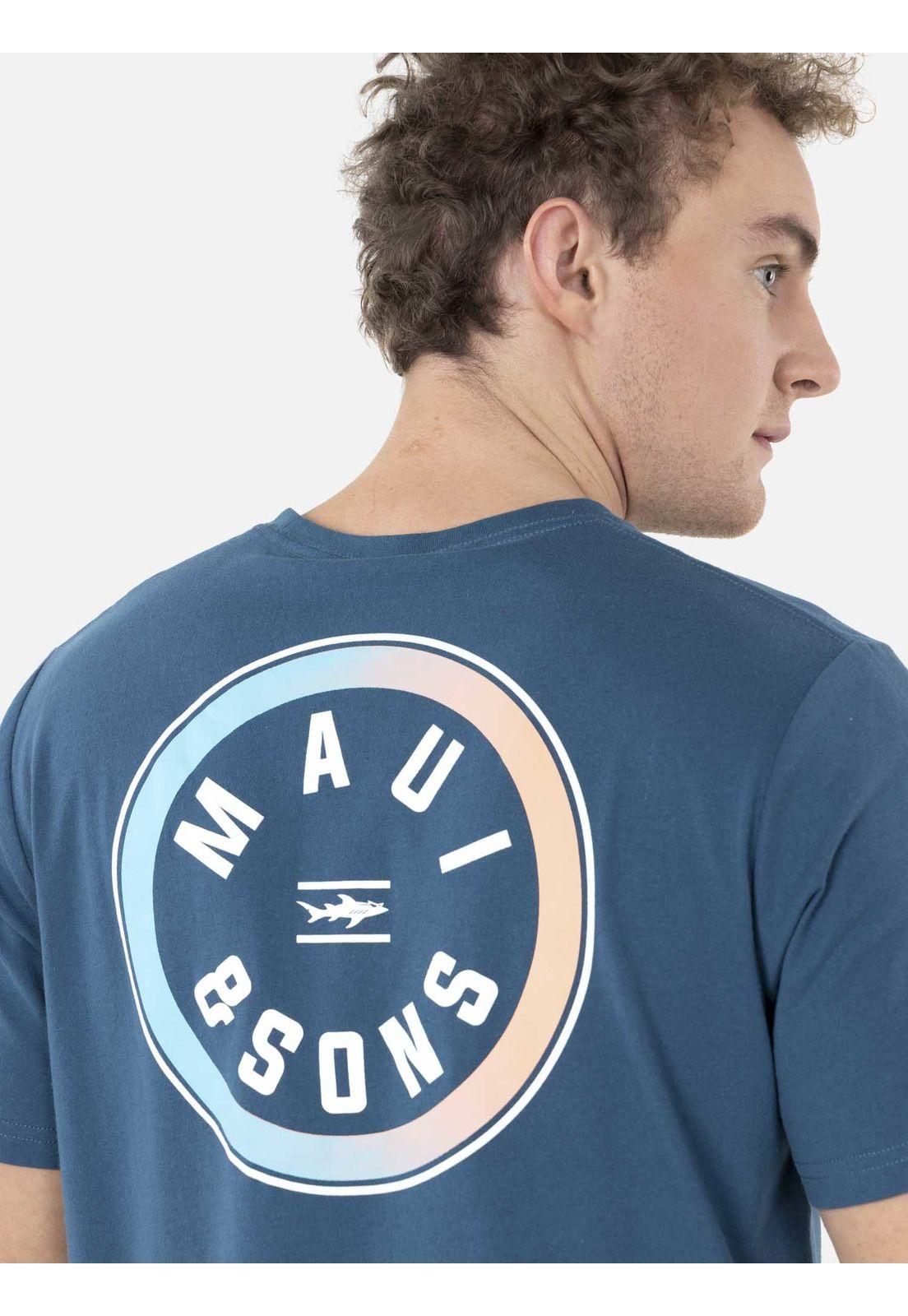 Polera CAMO RING Hombre Azul Maui and Sons-2