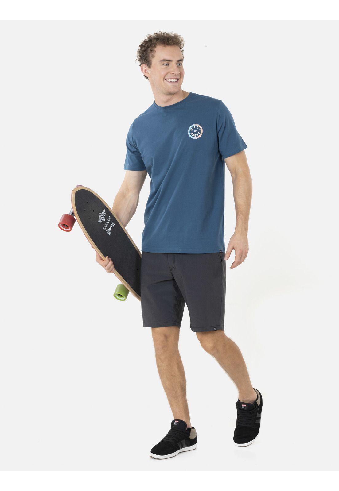 Polera CAMO RING Hombre Azul Maui and Sons-3