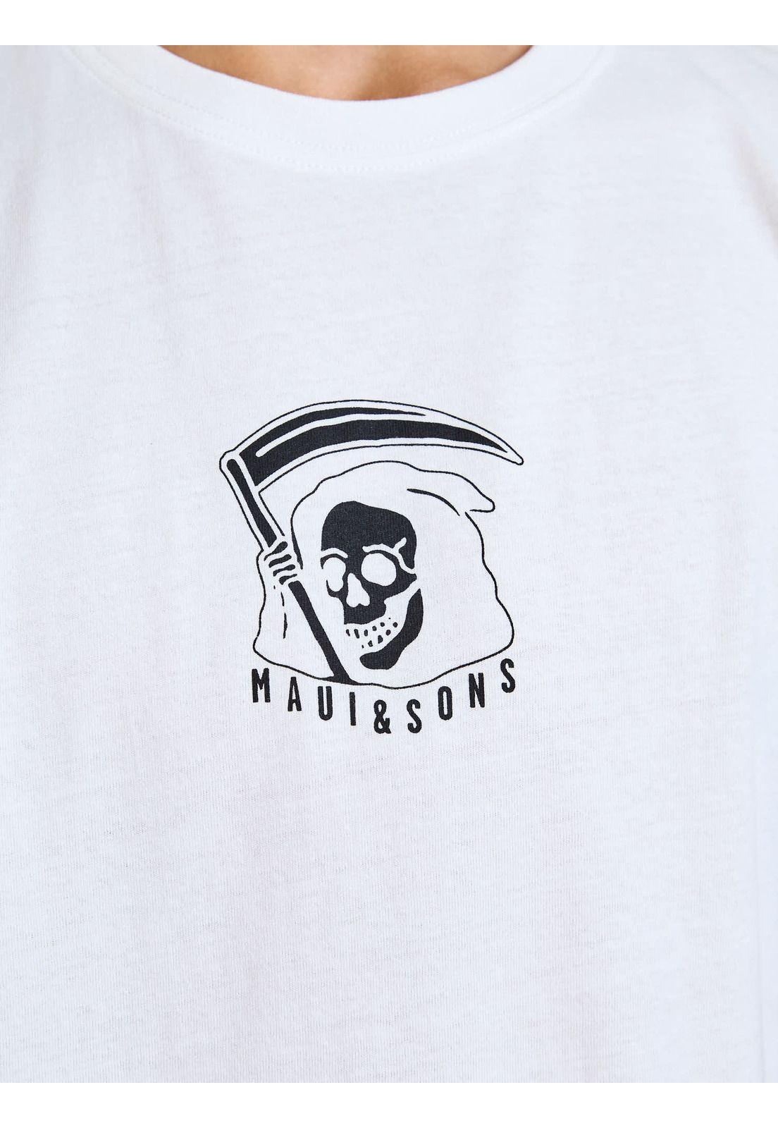 Polera MC Barrel Blanco Infantil Maui and Sons-4
