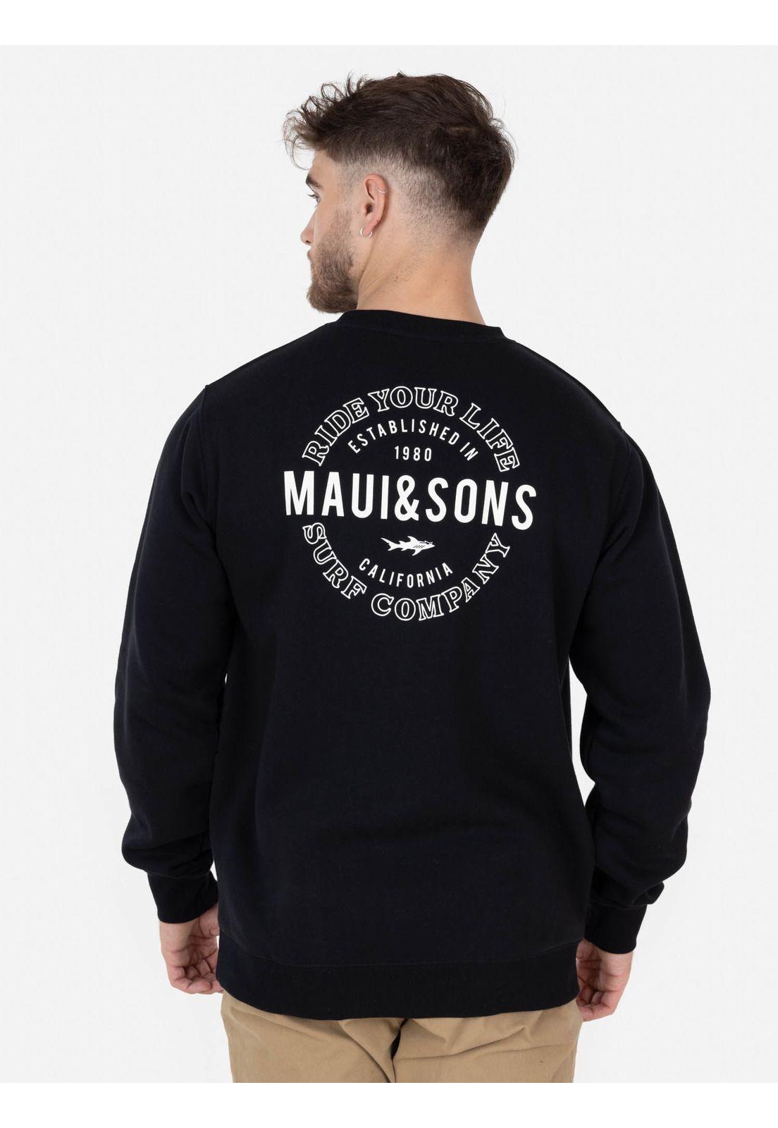 Poleron Hombre Negro Maui and Sons-1