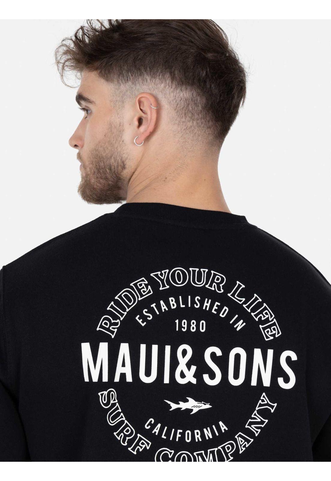Poleron Hombre Negro Maui and Sons-3