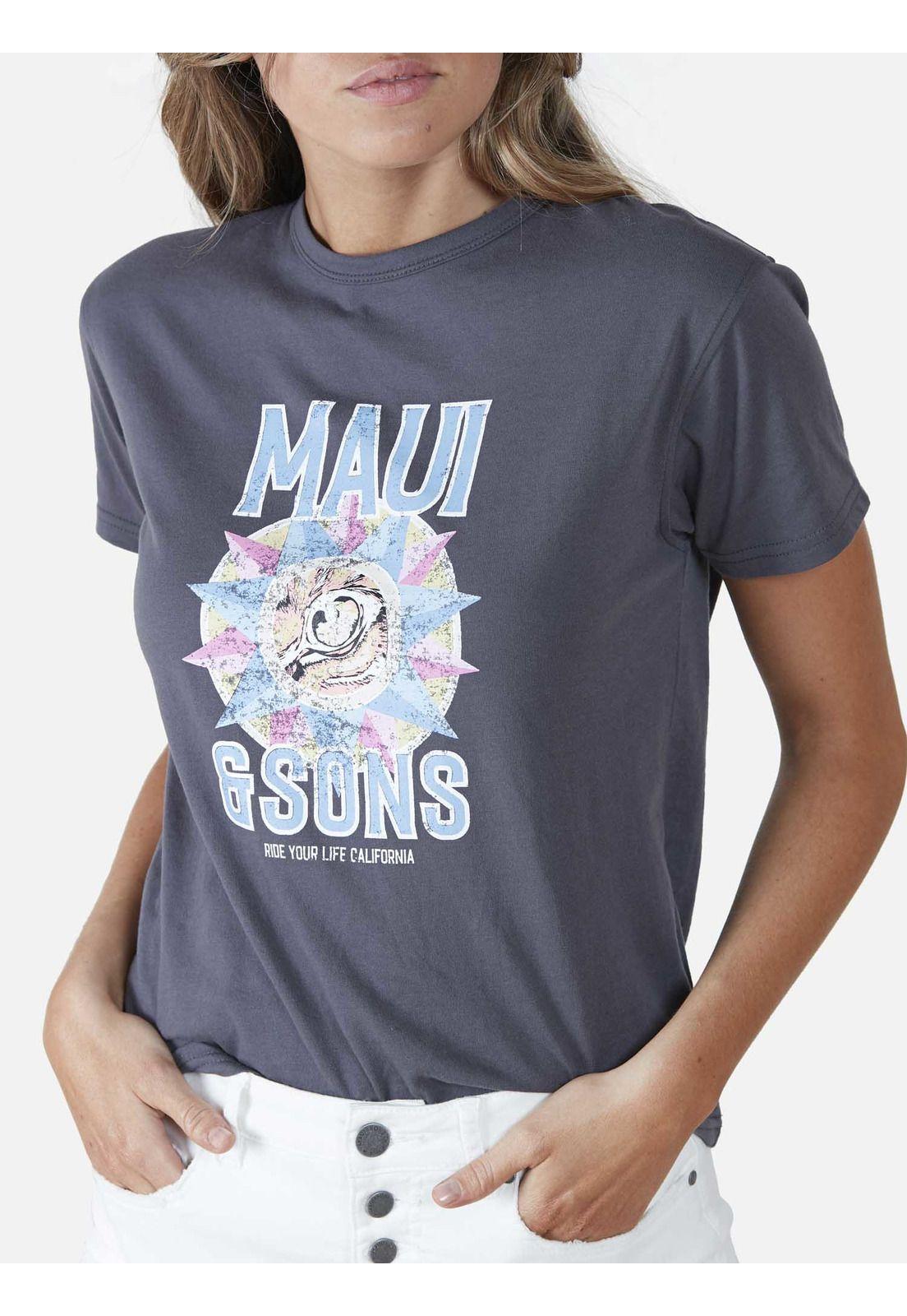 Polera  Mujer Gris Oscuro 5P523-WV22 Maui And Sons-2