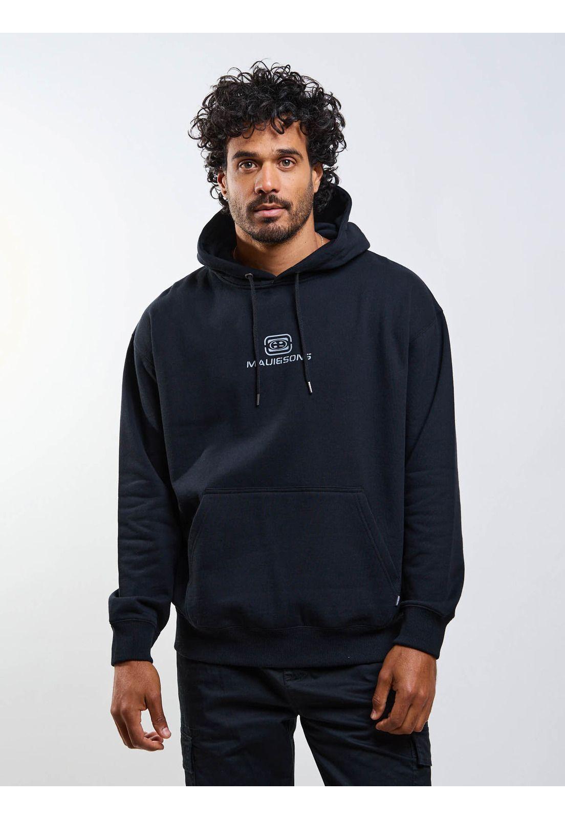 Poleron Canguro Oceyx Negro Hombre Maui And Sons-3