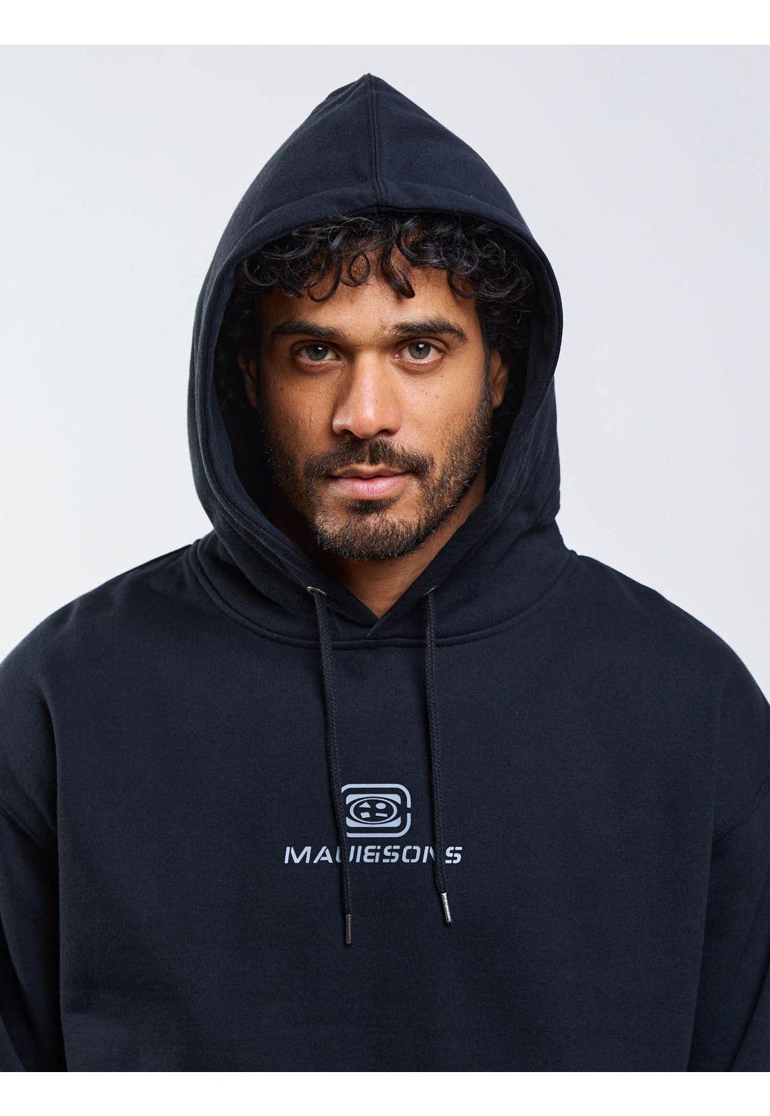 Poleron Canguro Oceyx Negro Hombre Maui And Sons-6