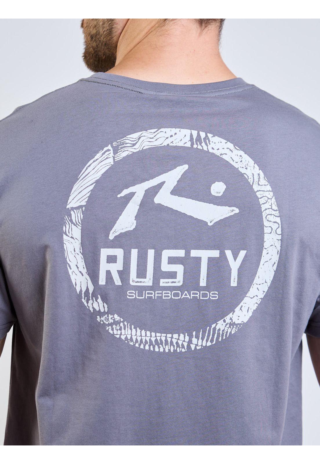 Polera MC Leaf Gris Hombre Rusty-3