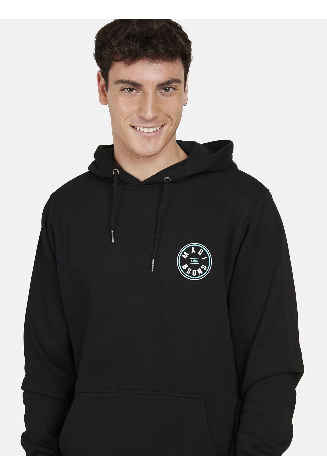 Poleron HEXAGON SURF Hombre Negro Maui and Sons-2