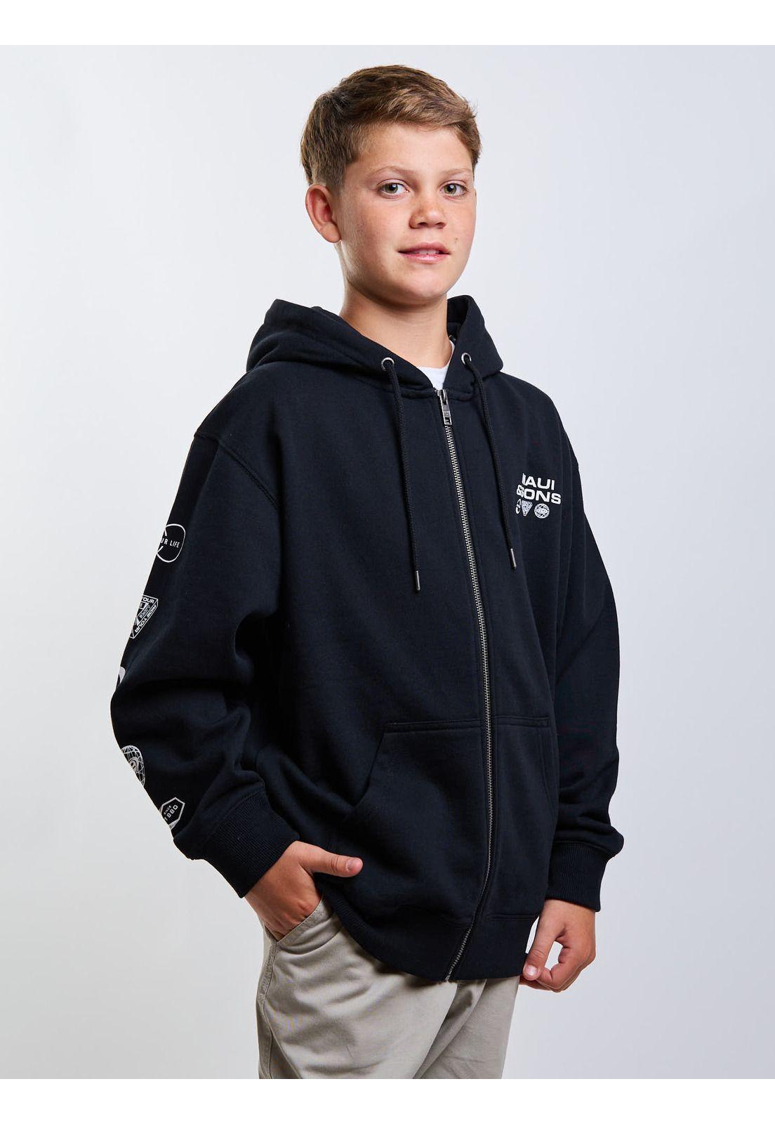 Poleron FZ Oasis Negro Infantil Maui And Sons-4