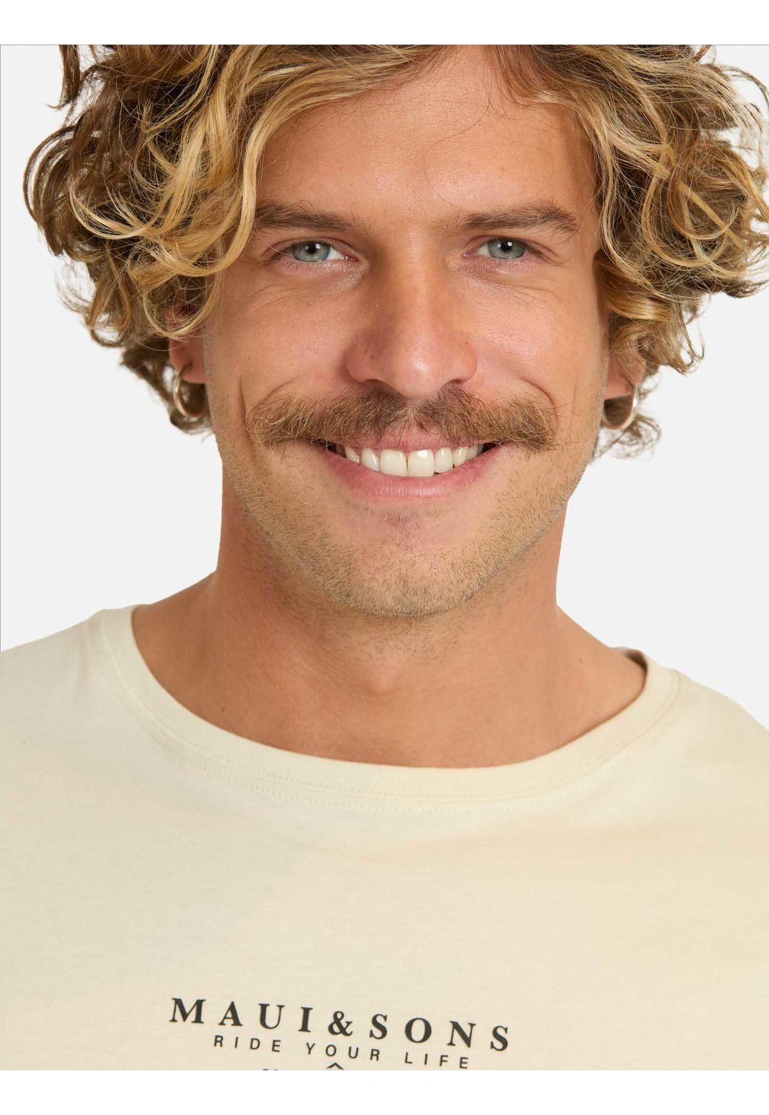 Polera MC Bomajo Beige Hombre Maui And Sons-2