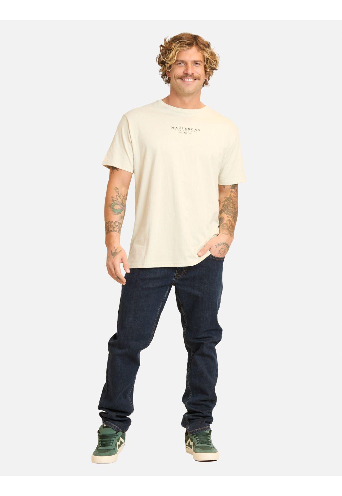 Polera MC Bomajo Beige Hombre Maui And Sons-3