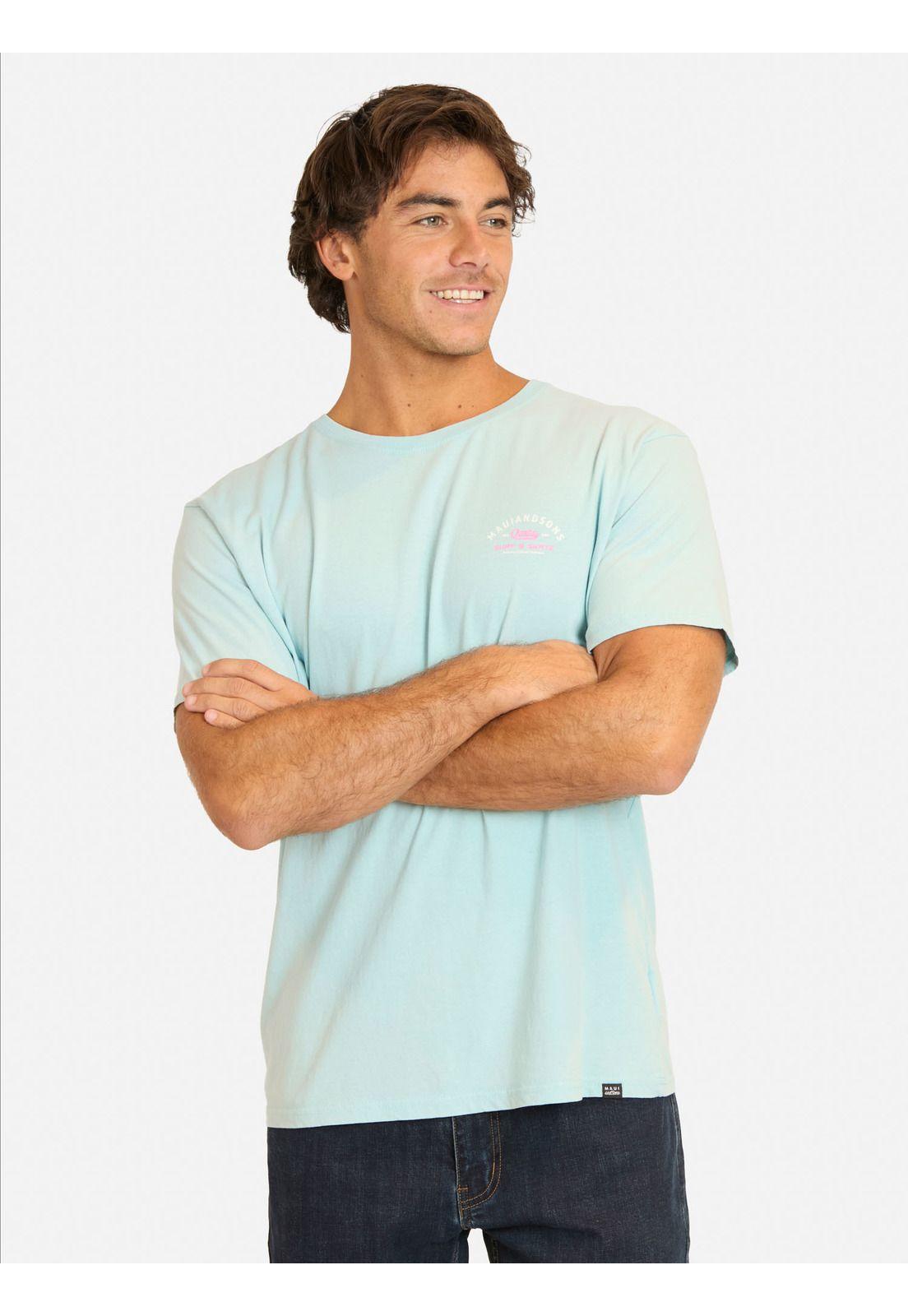 Polera MC Cucu Azul Hombre Maui And Sons-0