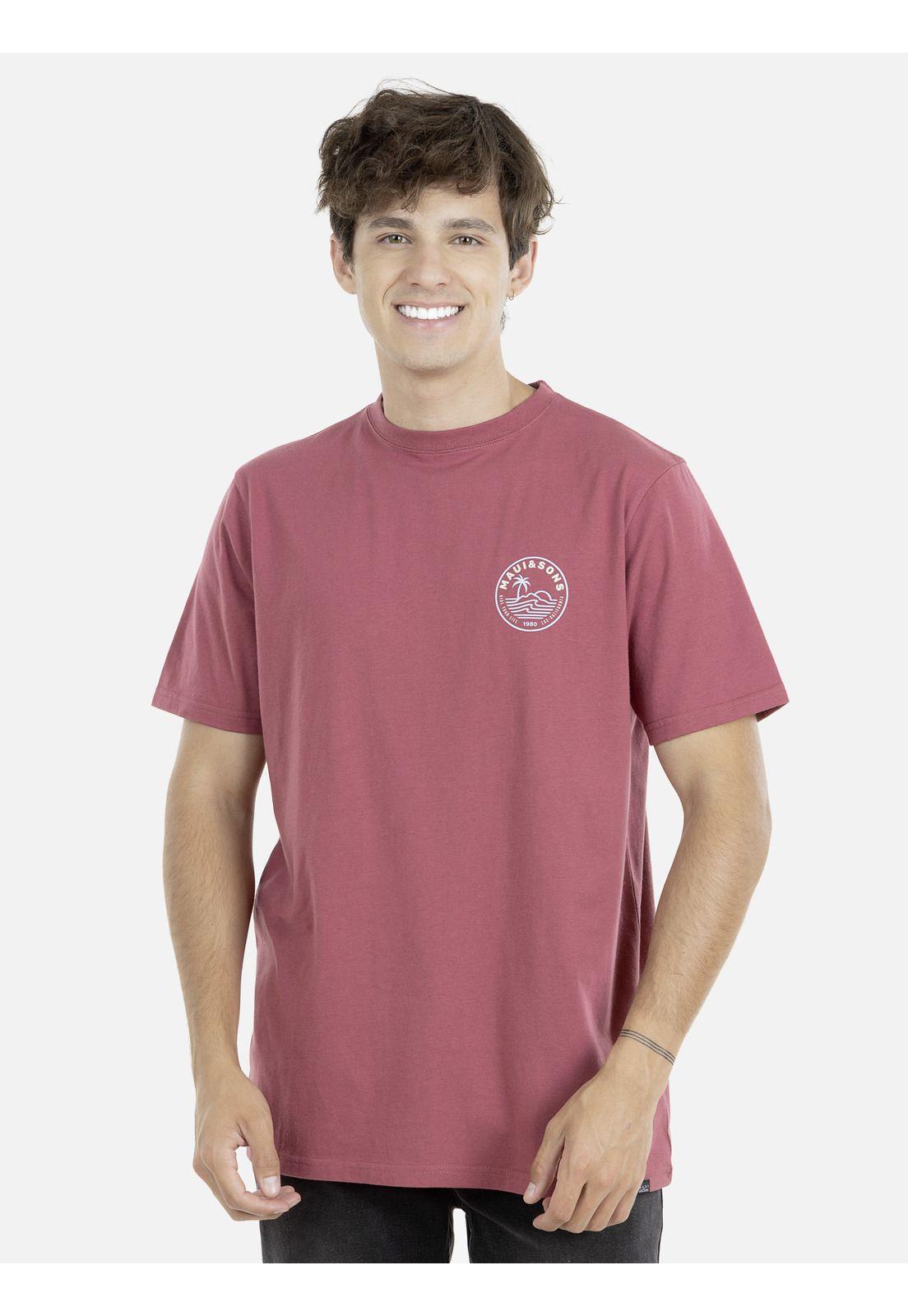 Polera M/C Hombre Maui 5P398-MI21 Burdeo-0