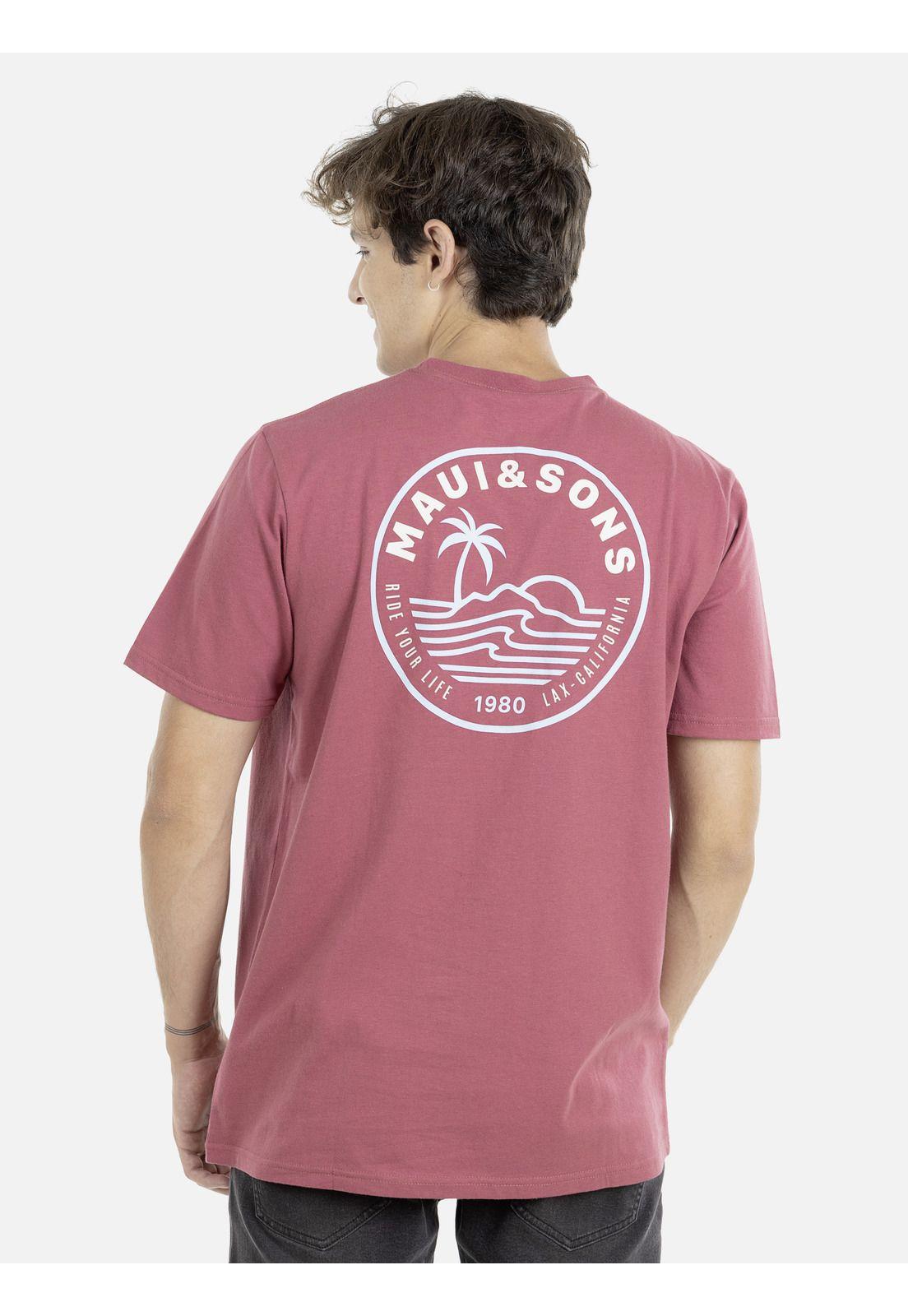 Polera M/C Hombre Maui 5P398-MI21 Burdeo-1