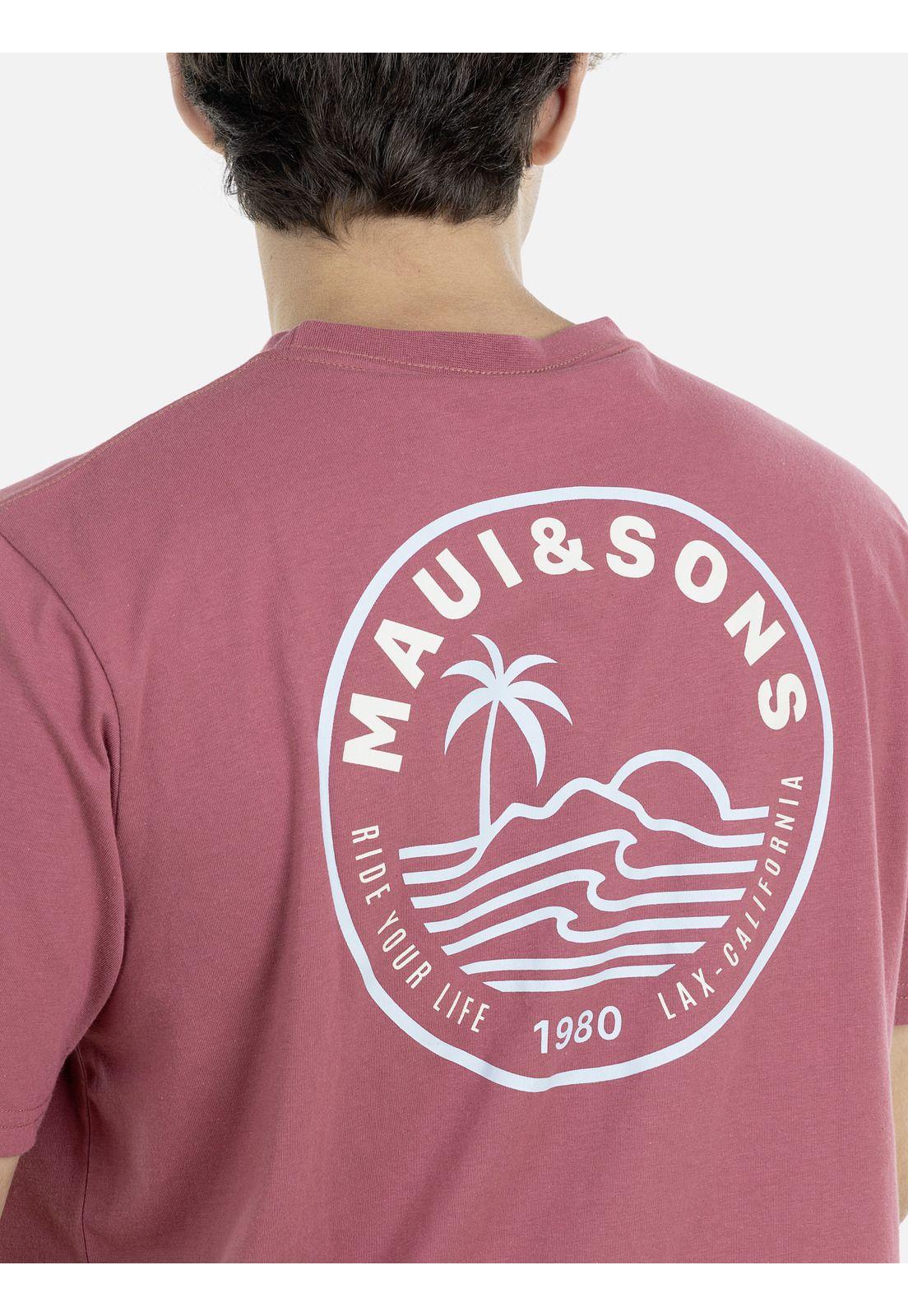 Polera M/C Hombre Maui 5P398-MI21 Burdeo-2