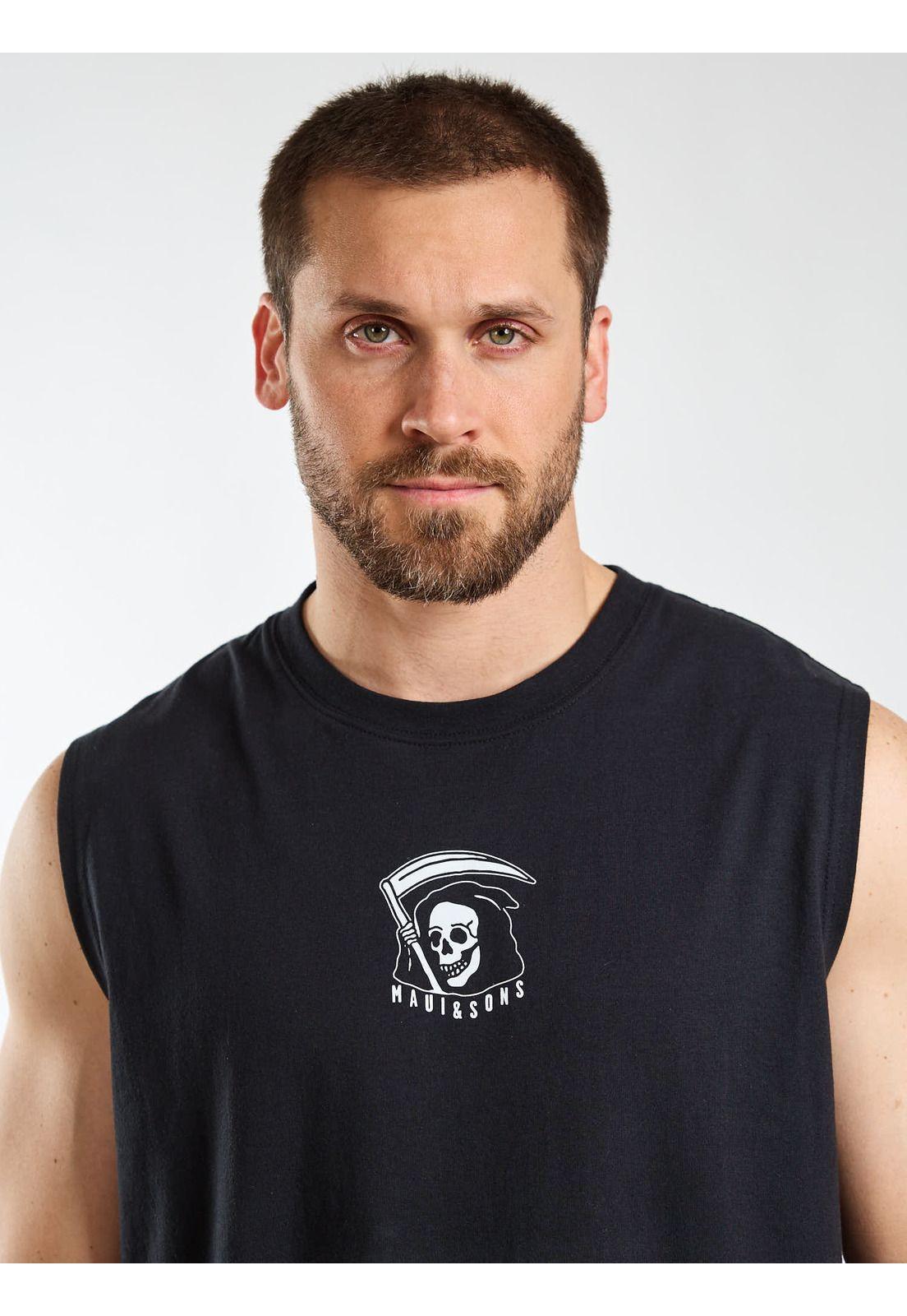 Polera SM Salty Negro Hombre Maui and Sons-4