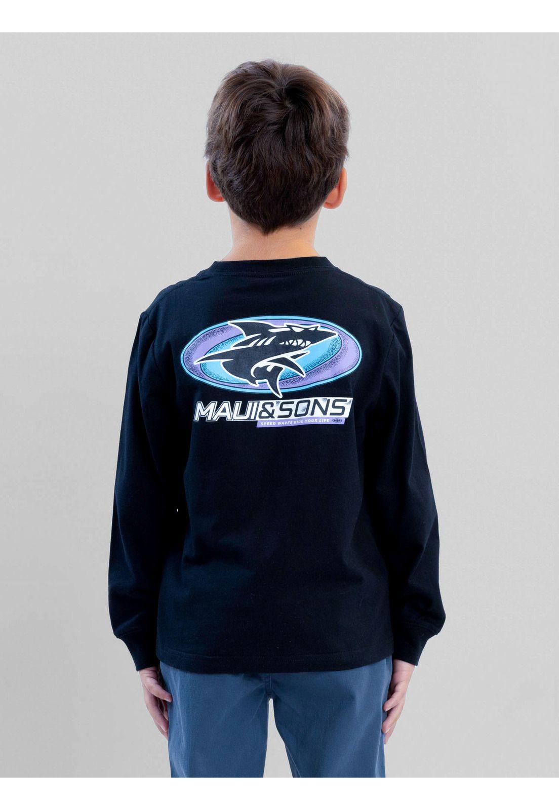 Polera ML Coastwardyl  Negro Infantil Maui And Sons-2