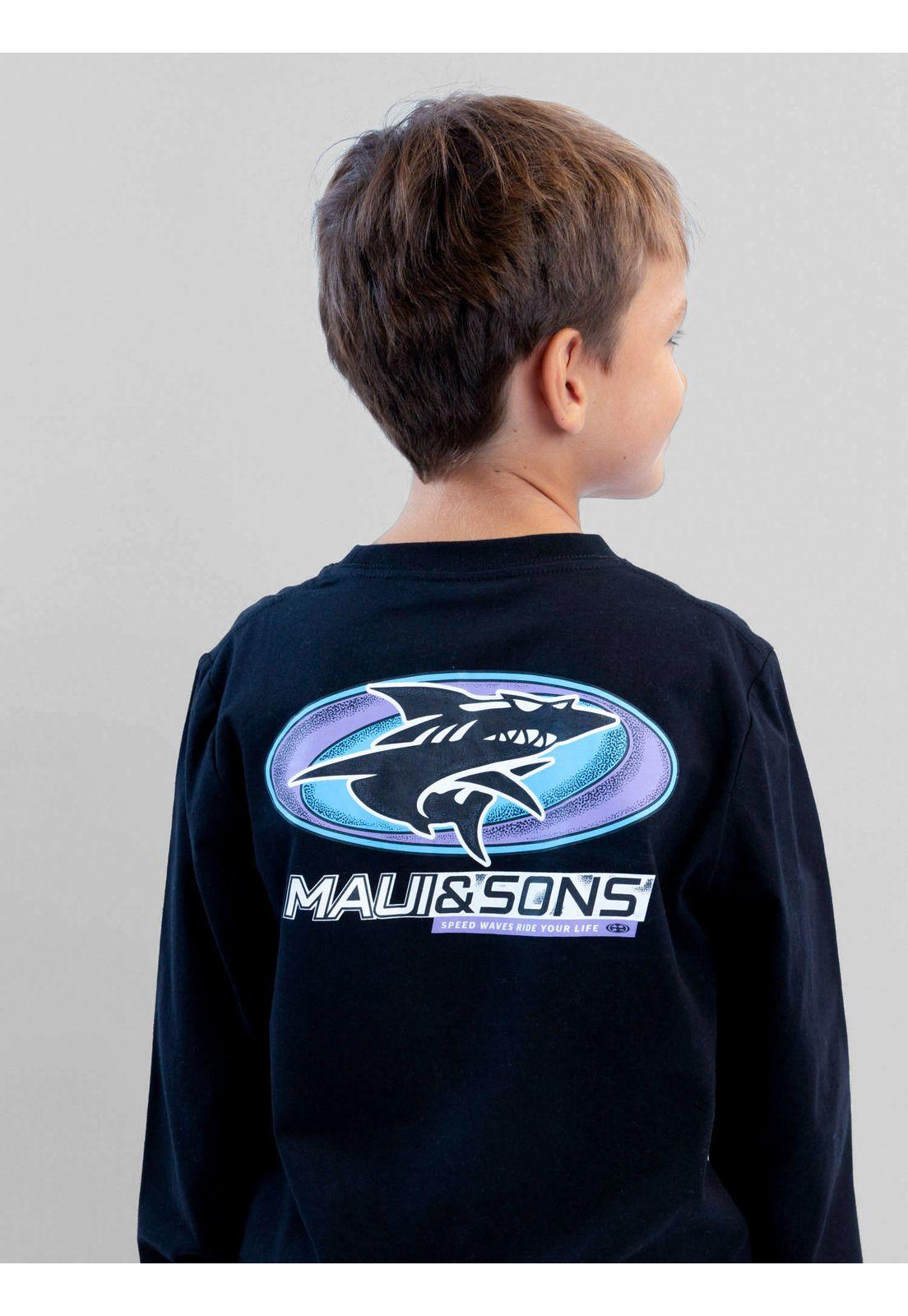 Polera ML Coastwardyl  Negro Infantil Maui And Sons-3