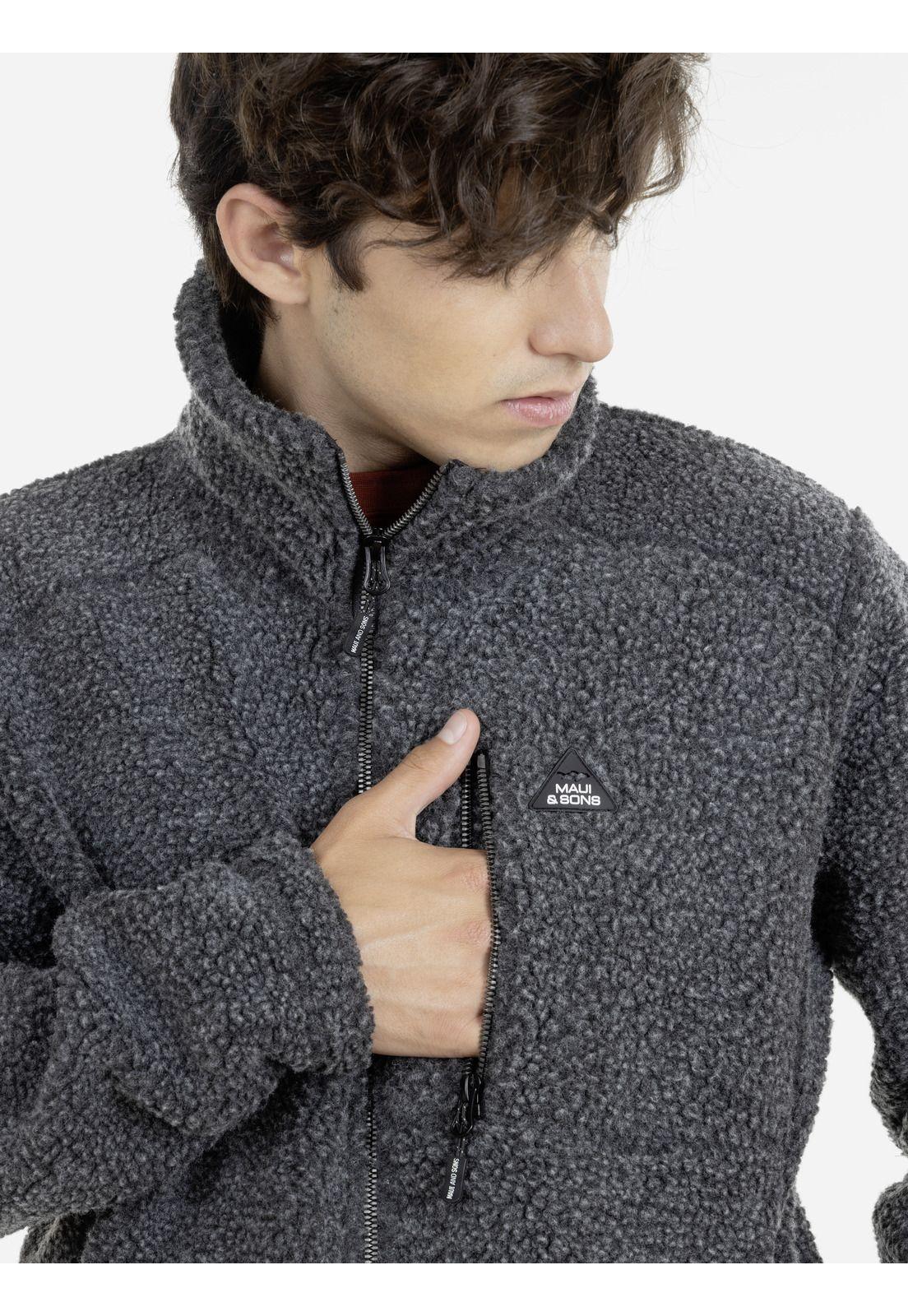 Poleron Hombre 5O339-MI21 Gris Oscuro Maui and Sons-2