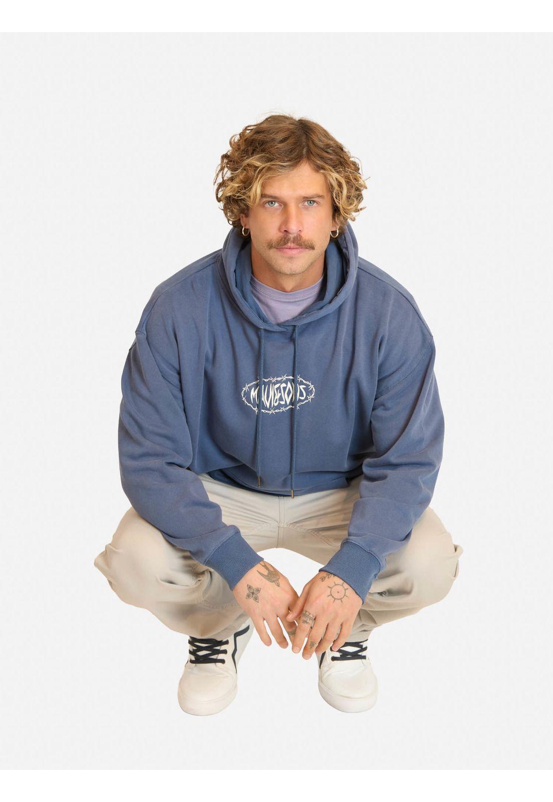 Poleron Canguro Waviana Azul Hombre Maui And Sons-3