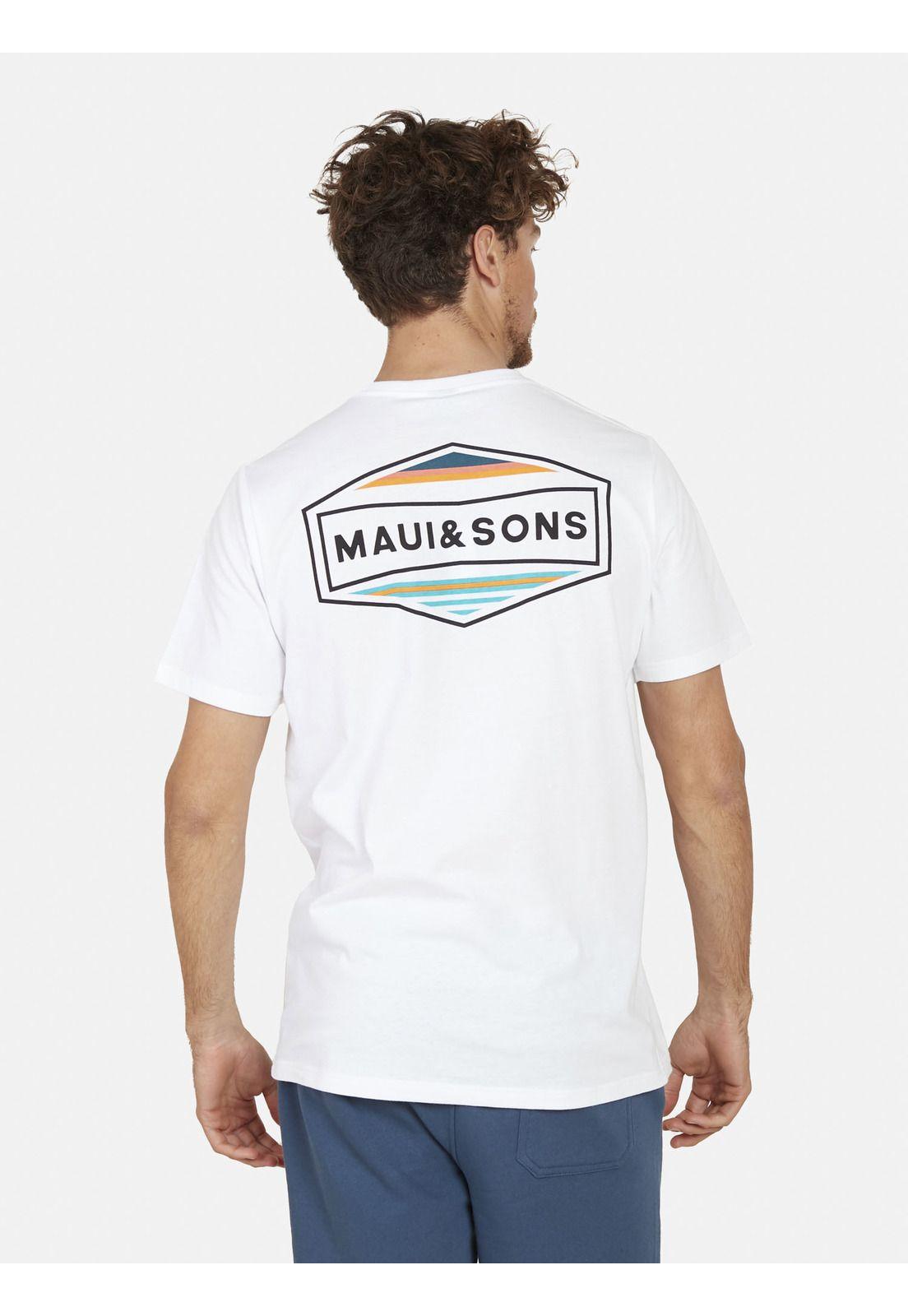 Polera FLAG MAUI Hombre Blanco Maui and Sons-1