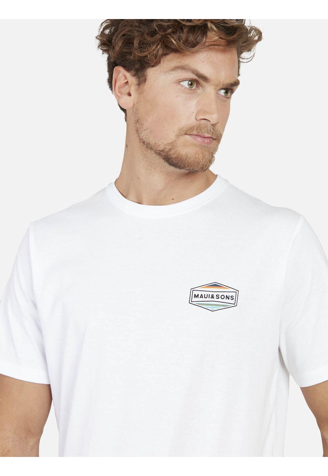 Polera FLAG MAUI Hombre Blanco Maui and Sons-2