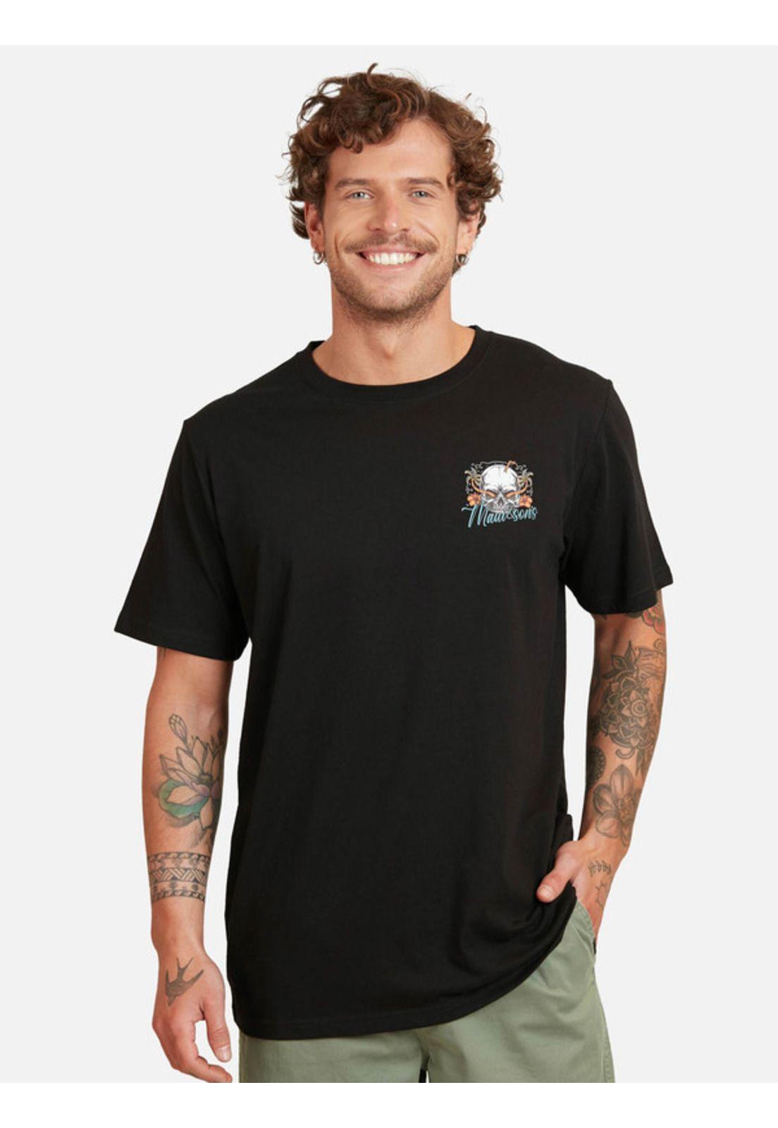 Polera Sckull Atack Ss Tee Hombre Negro Maui And Sons-0