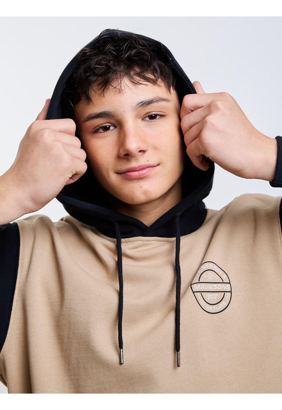 Poleron Canguro Ember Café Infantil Maui And Sons-4