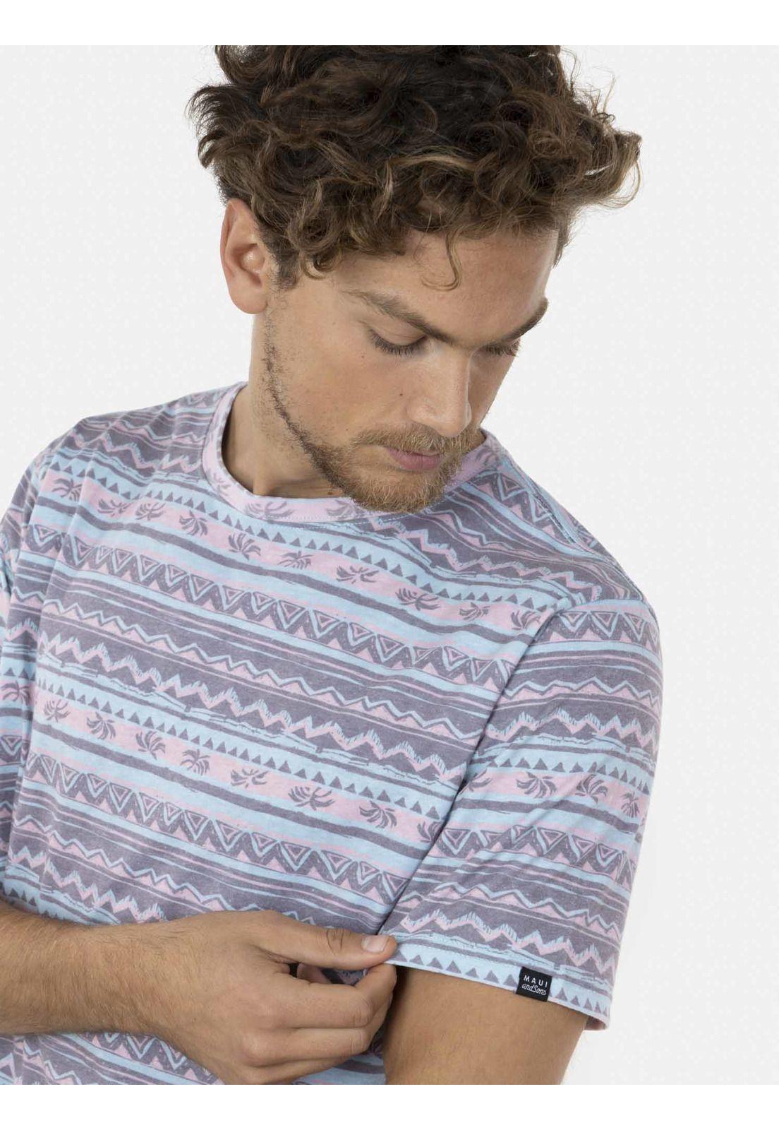 Polera ETHNIC LINES Hombre Multicolor Maui and Sons-2