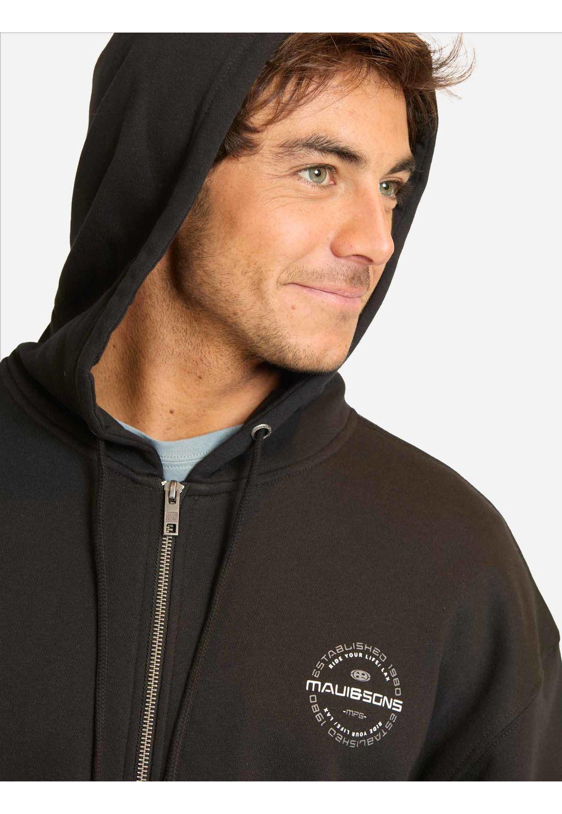 Poleron FZ Brisa Negro Hombre Maui And Sons-2