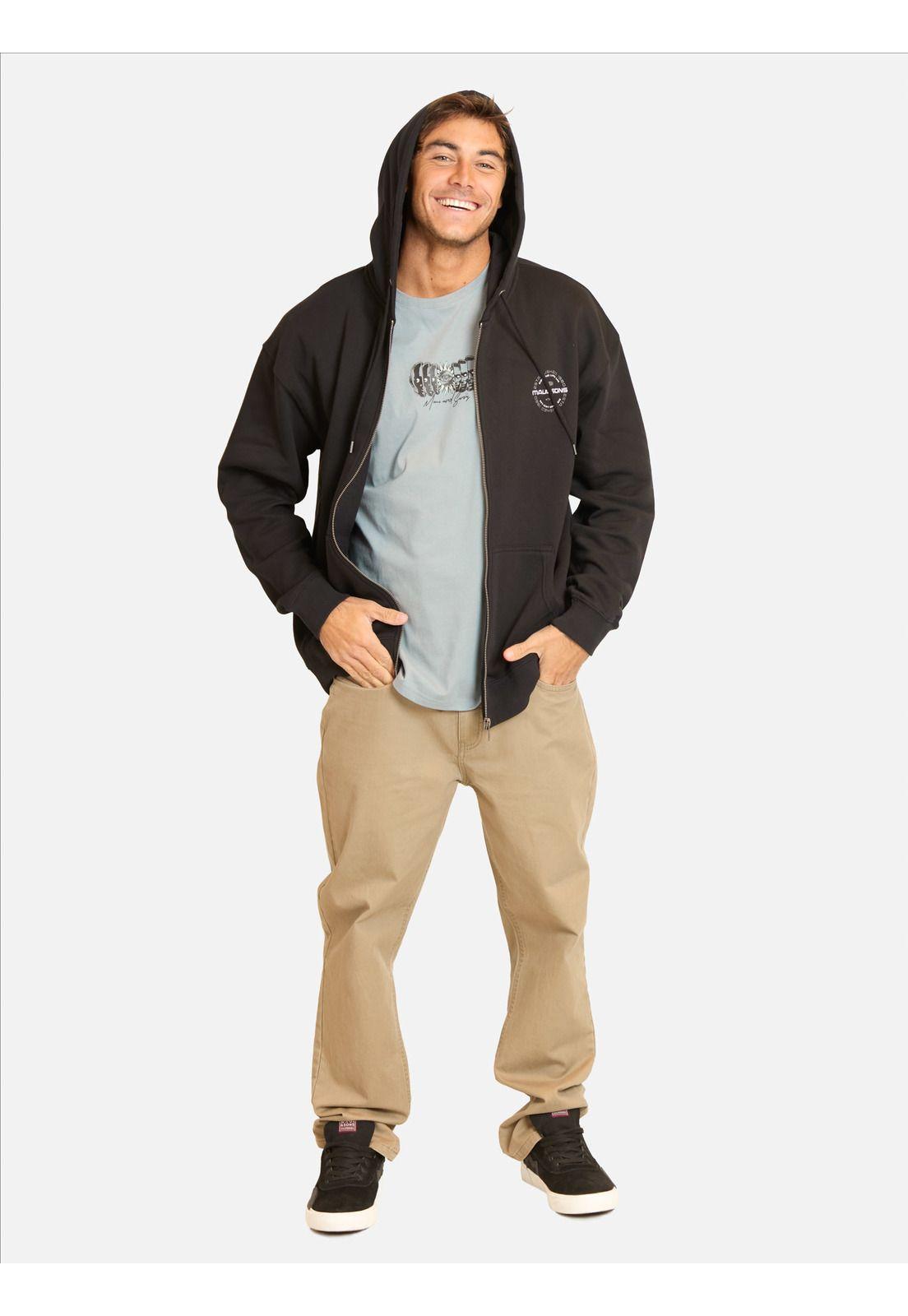 Poleron FZ Brisa Negro Hombre Maui And Sons-3
