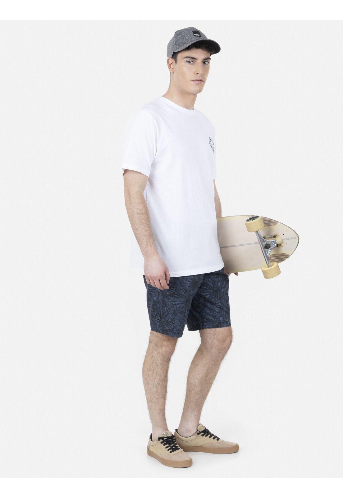 Polera SHIELD HIBISCUS Hombre Blanco Maui and Sons-3