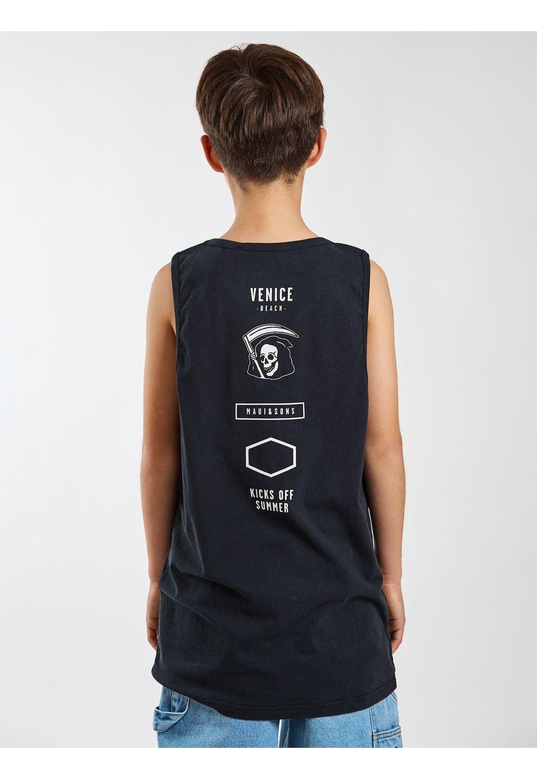 Polera SM Surfside Negro Infantil Maui and Sons-1
